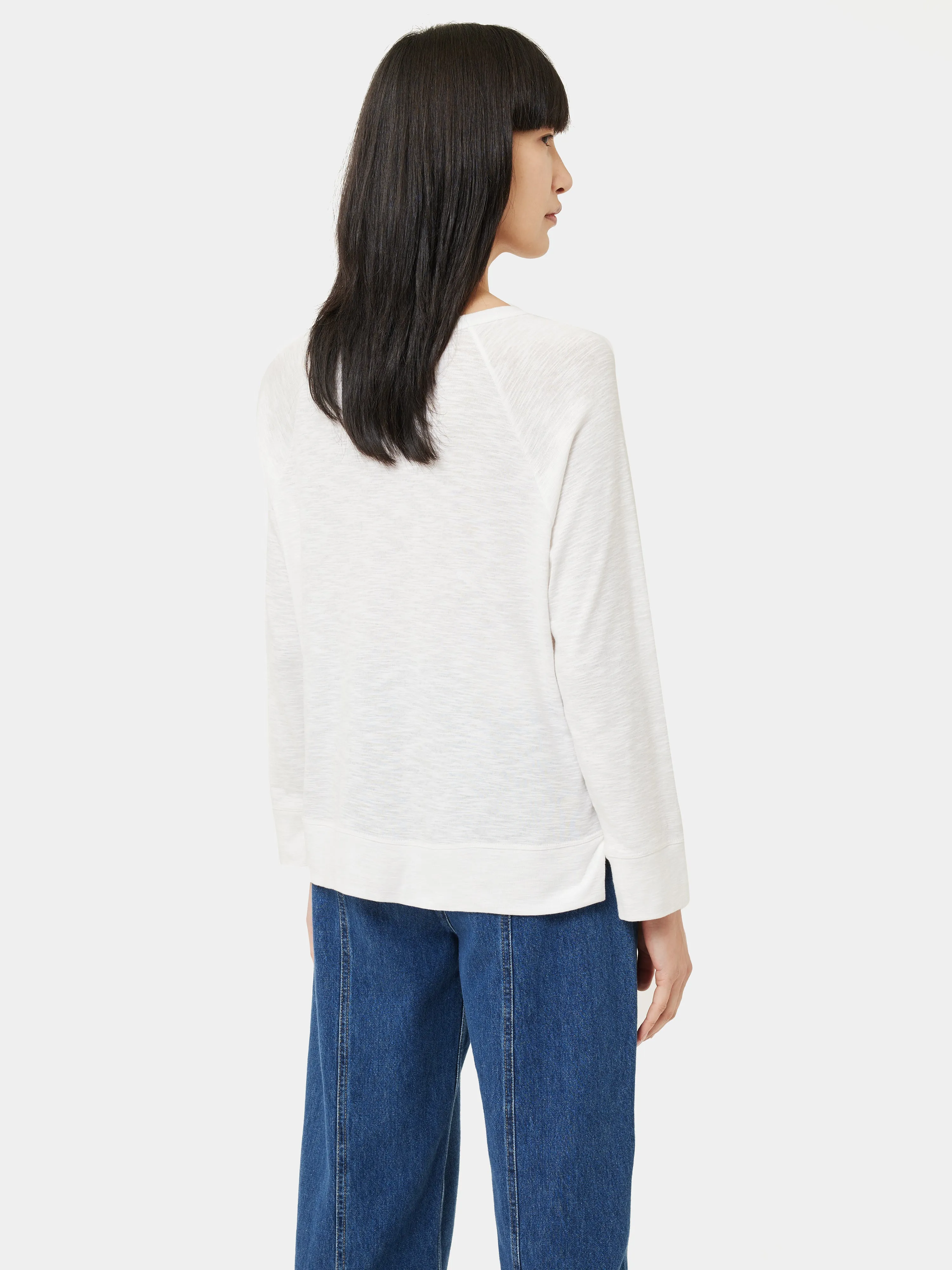 Cotton Luxe Raglan Tee | White sold by Jigsaw product image thumbnail 4