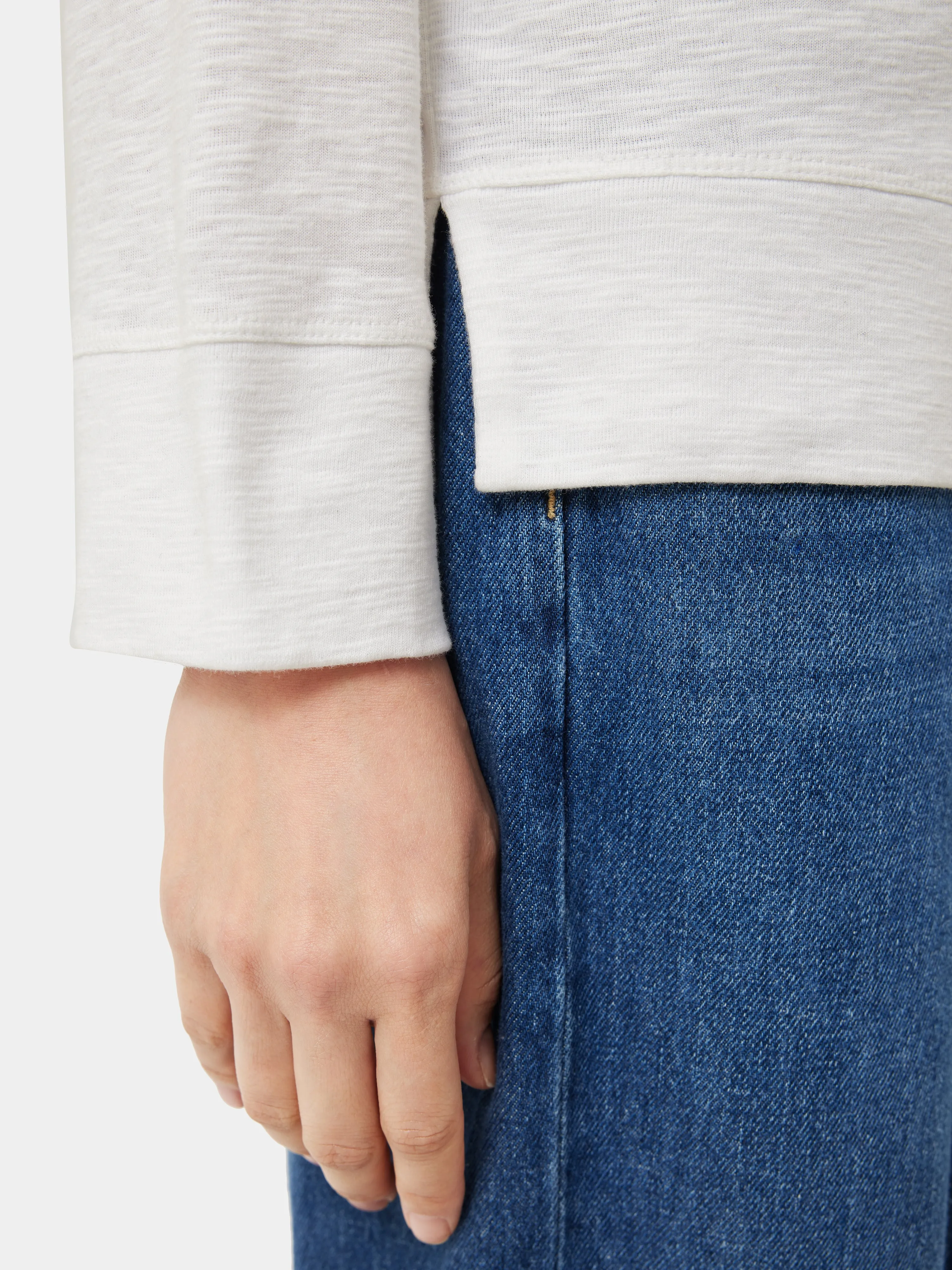 Cotton Luxe Raglan Tee | White sold by Jigsaw product image thumbnail 2