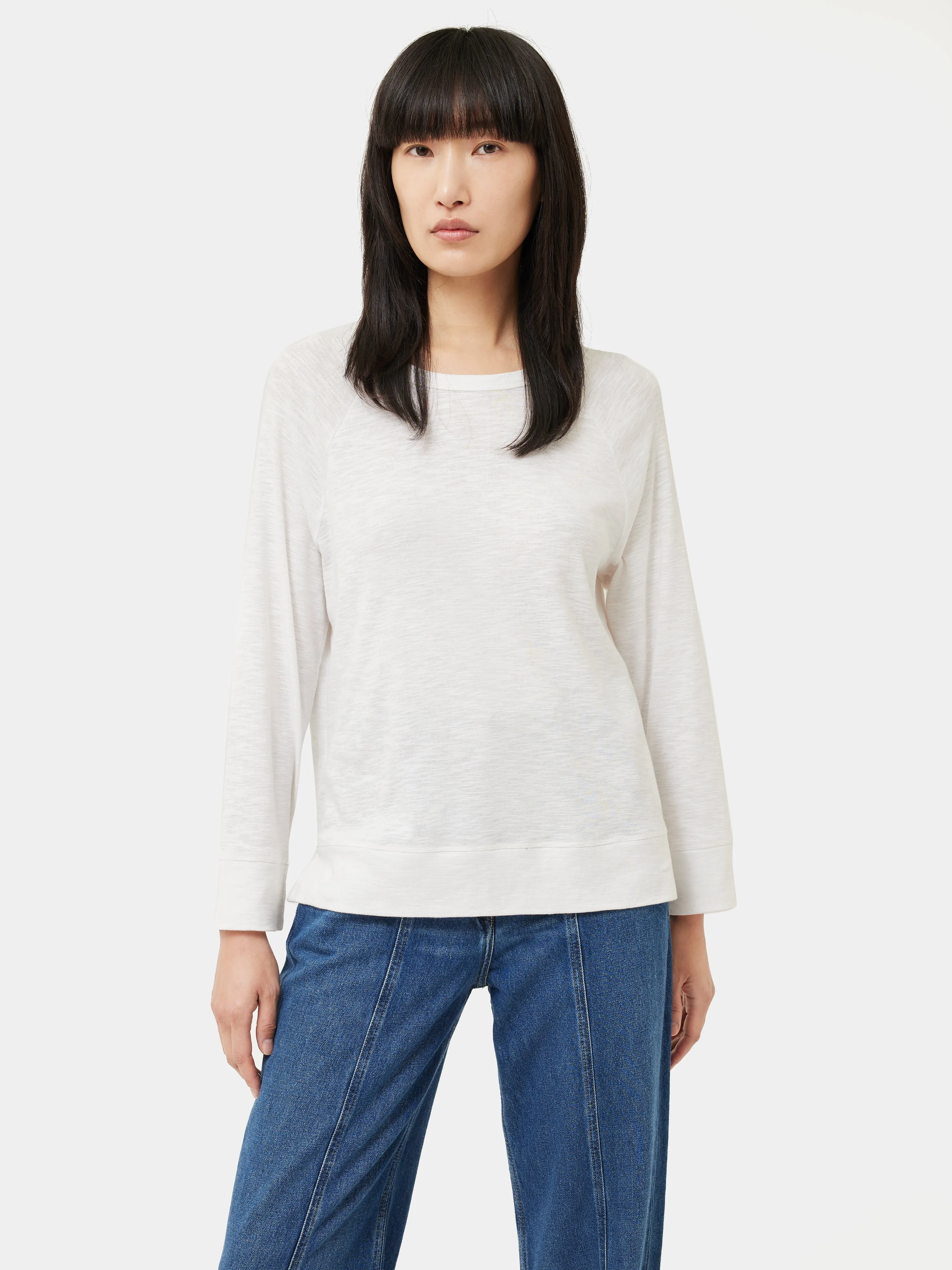 Cotton Luxe Raglan Tee | White sold by Jigsaw product image thumbnail 5