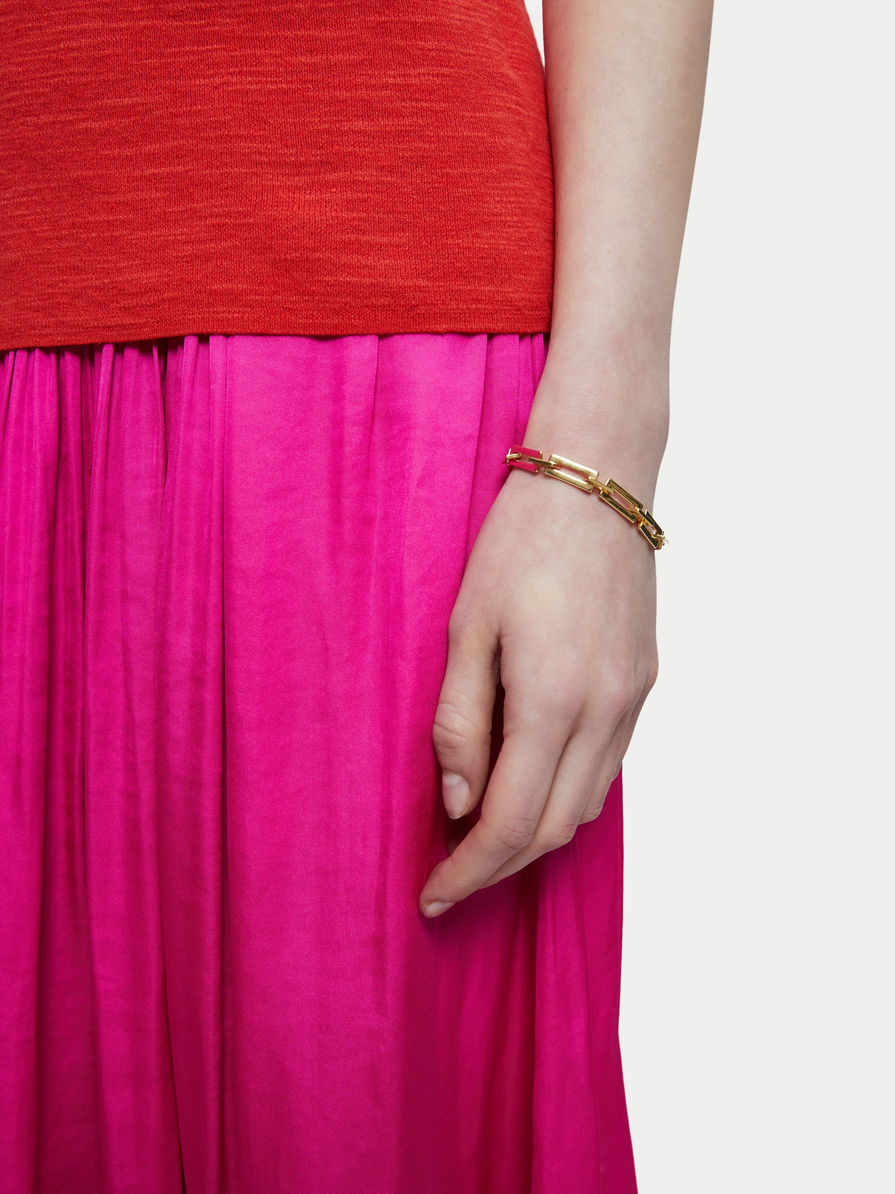 Square Link Chain Bracelet | Gold sold by Jigsaw product image thumbnail 3