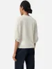 Twist Sleeve Knitted Top | Cream sold by Jigsaw