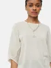 Twist Sleeve Knitted Top | Cream sold by Jigsaw