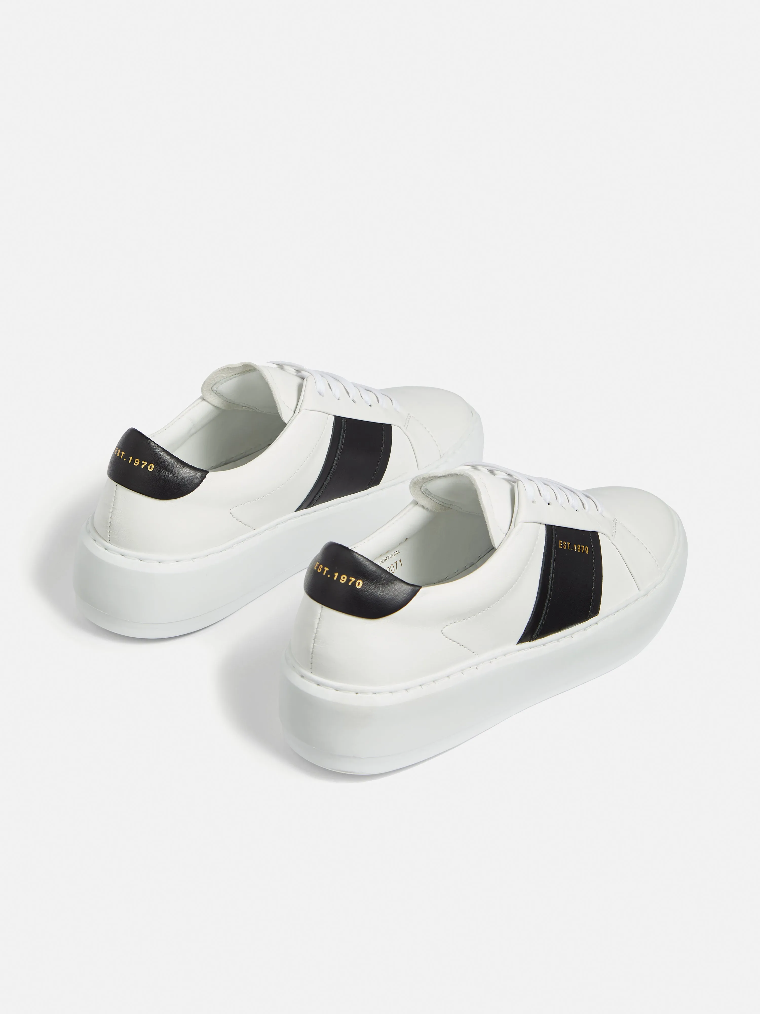 Riva Stripe Leather Trainer | White sold by Jigsaw product image thumbnail 3