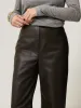 Leather Flat Front Trouser | Dark Olive sold by Jigsaw