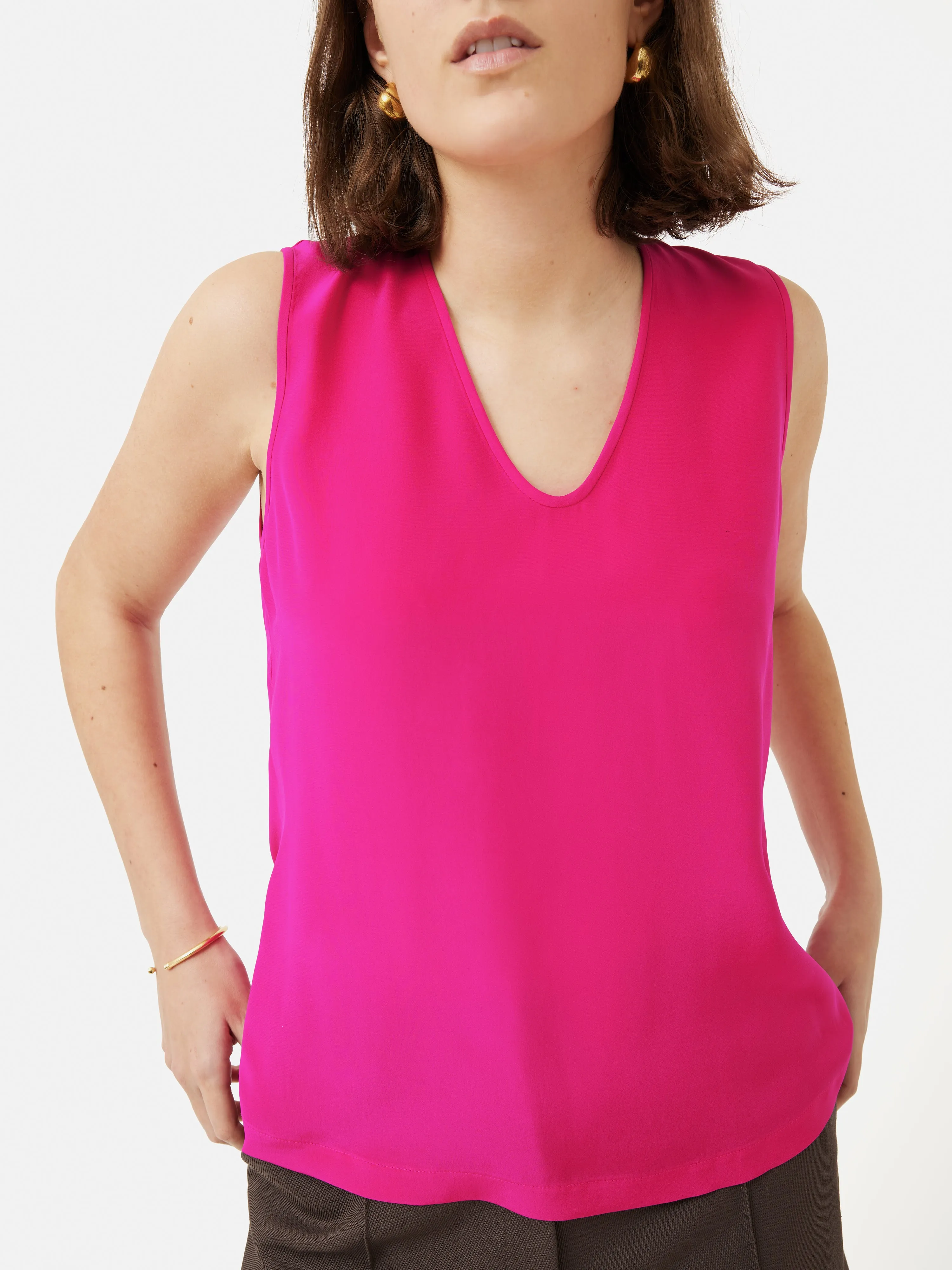 Josie Silk Vest | Pink sold by Jigsaw product image thumbnail 2