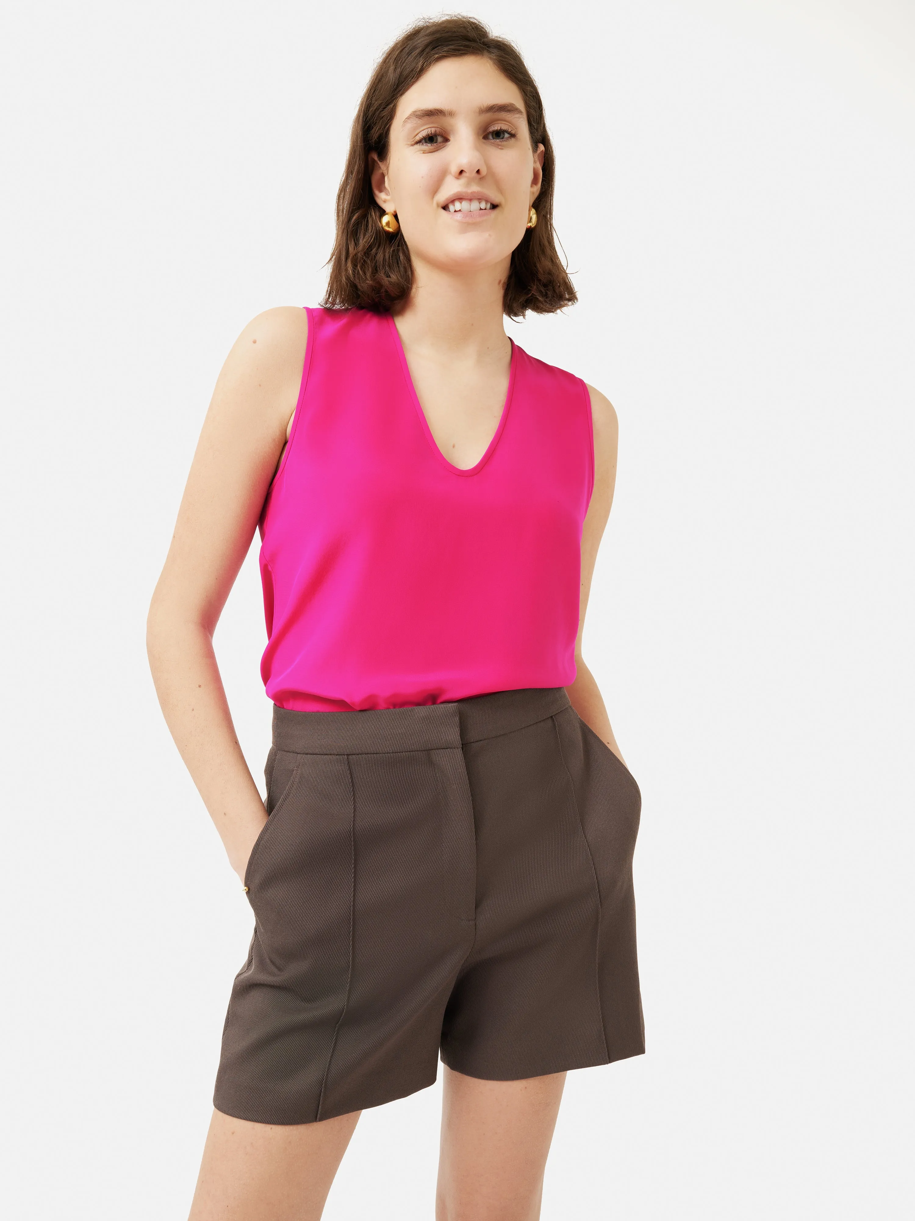 Josie Silk Vest | Pink sold by Jigsaw product image thumbnail 4