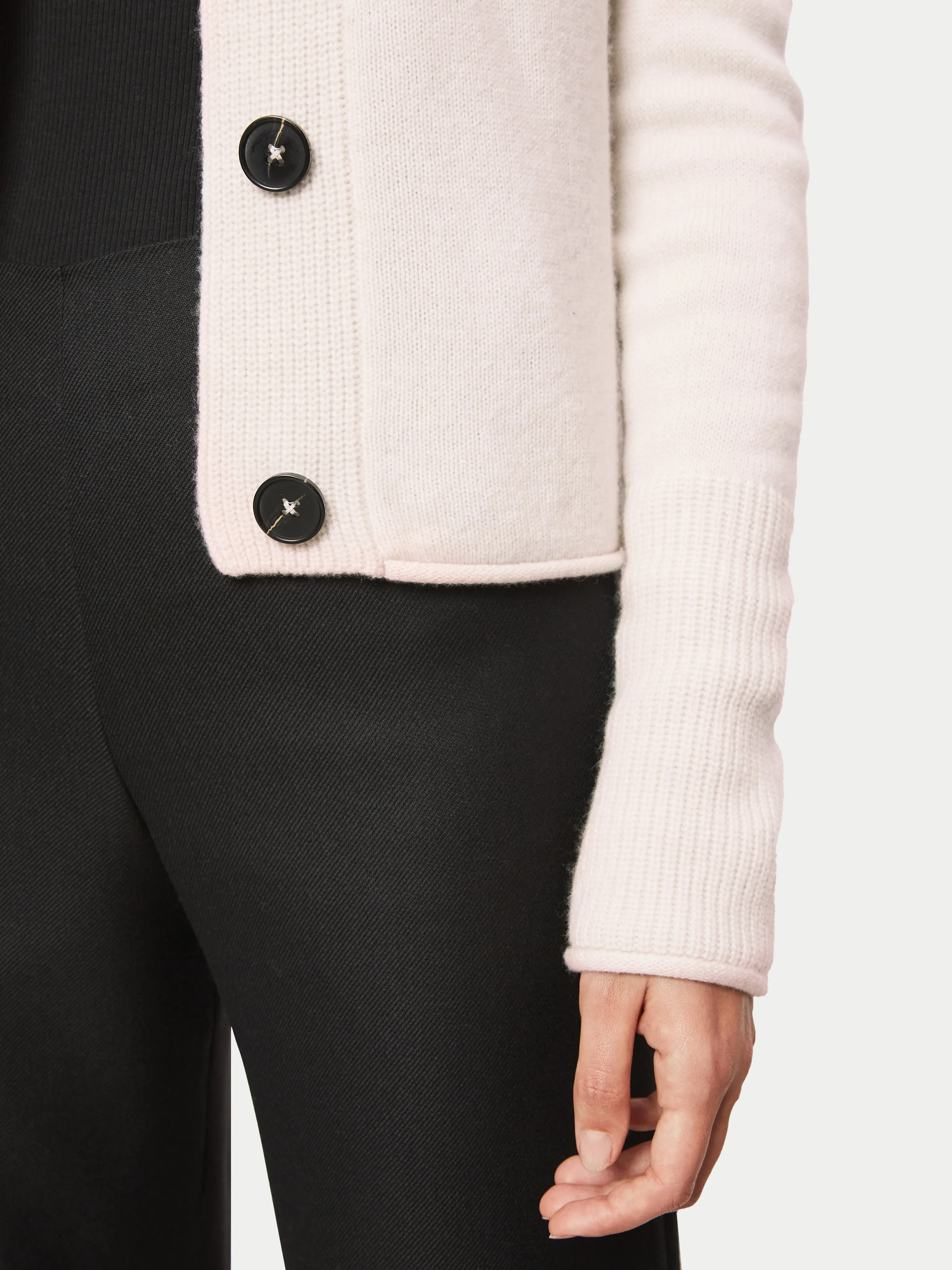 Merino Cashmere Cardigan | Ivory sold by Jigsaw product image thumbnail 3