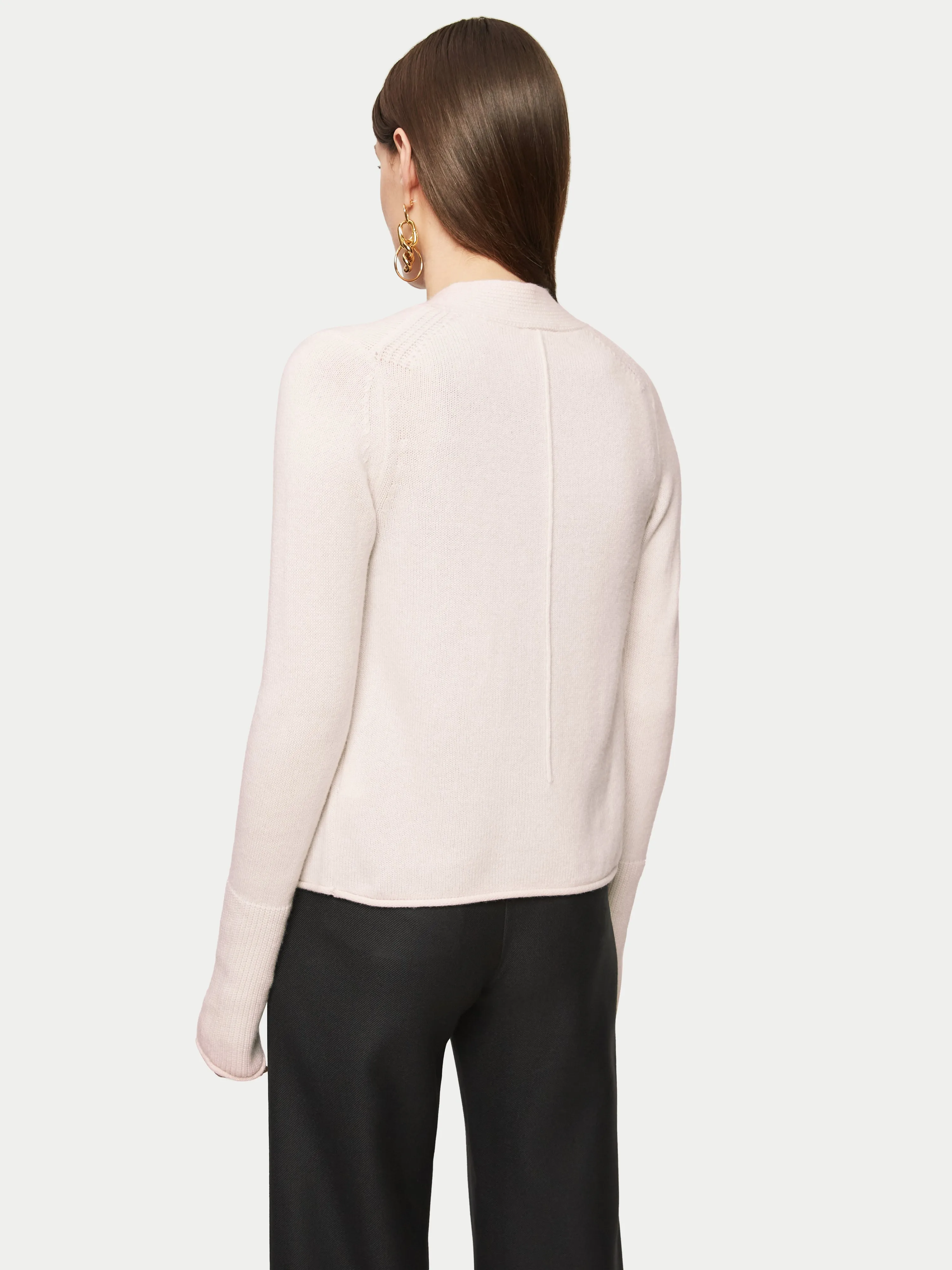 Merino Cashmere Cardigan | Ivory sold by Jigsaw product image thumbnail 4
