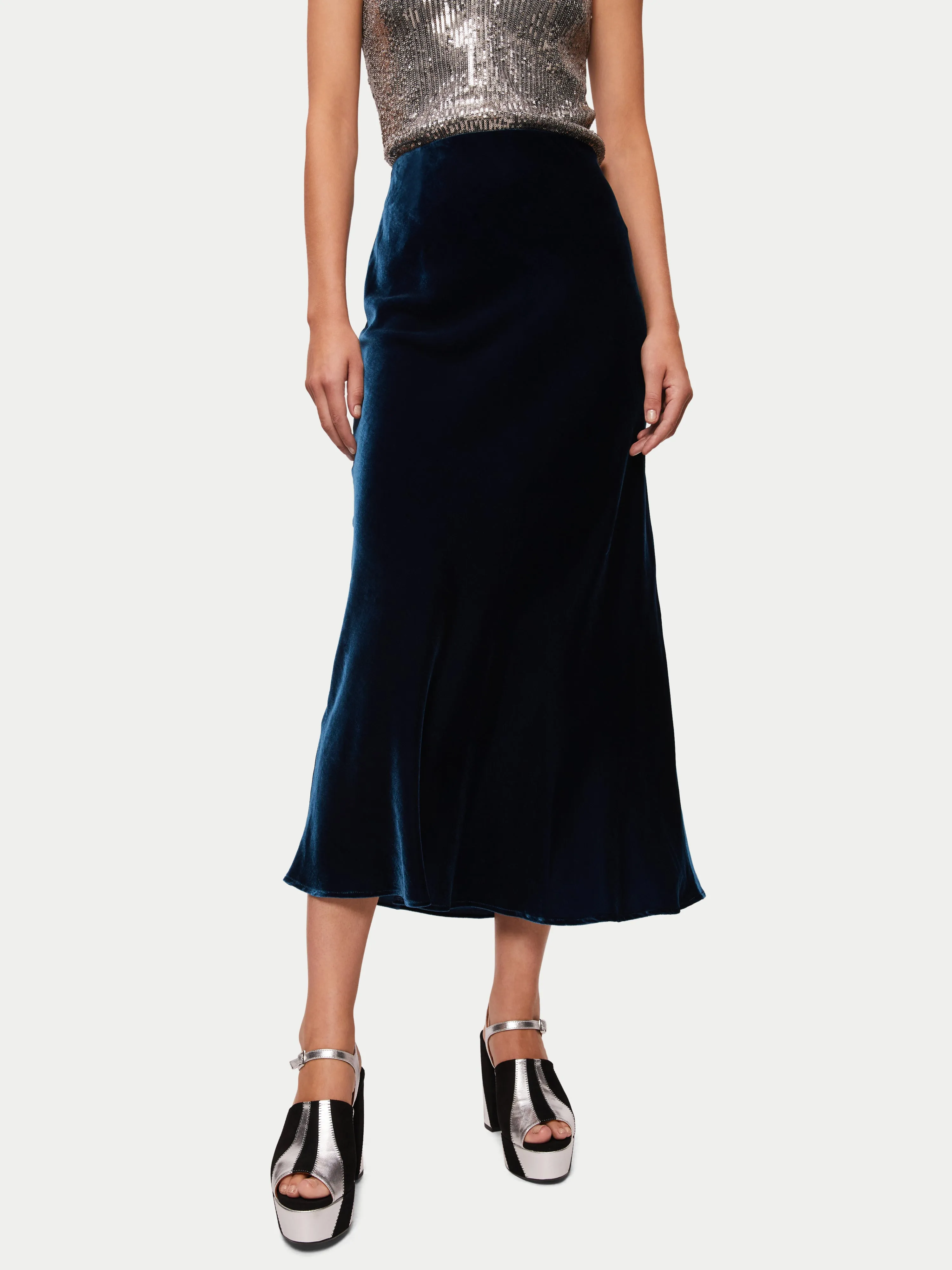 Velvet Maxi Skirt | Peacock sold by Jigsaw