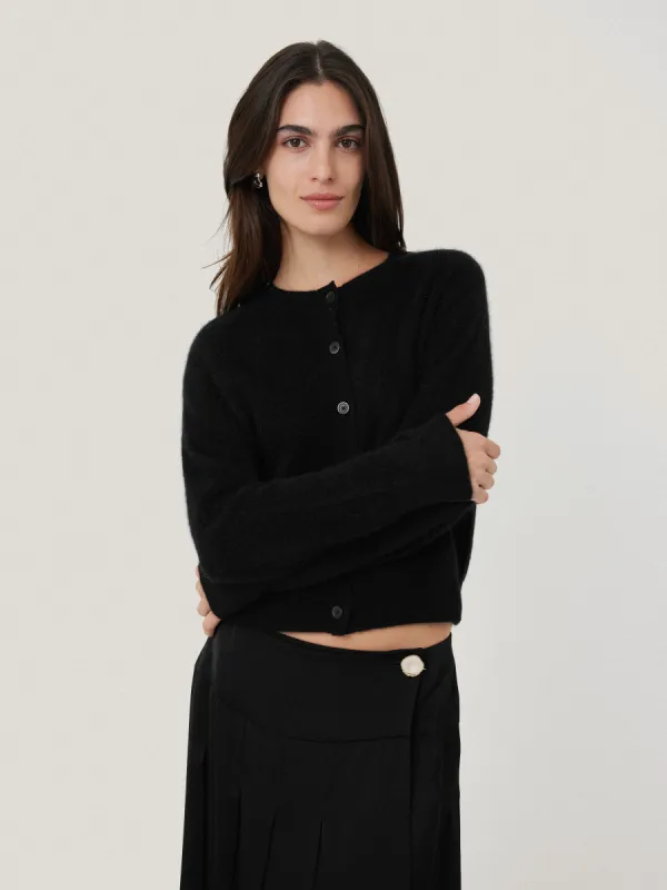 Halo Cashmere Cardigan | Black sold by Jigsaw