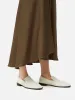 Satin Bias Asymmetric Skirt | Dark Khaki sold by Jigsaw