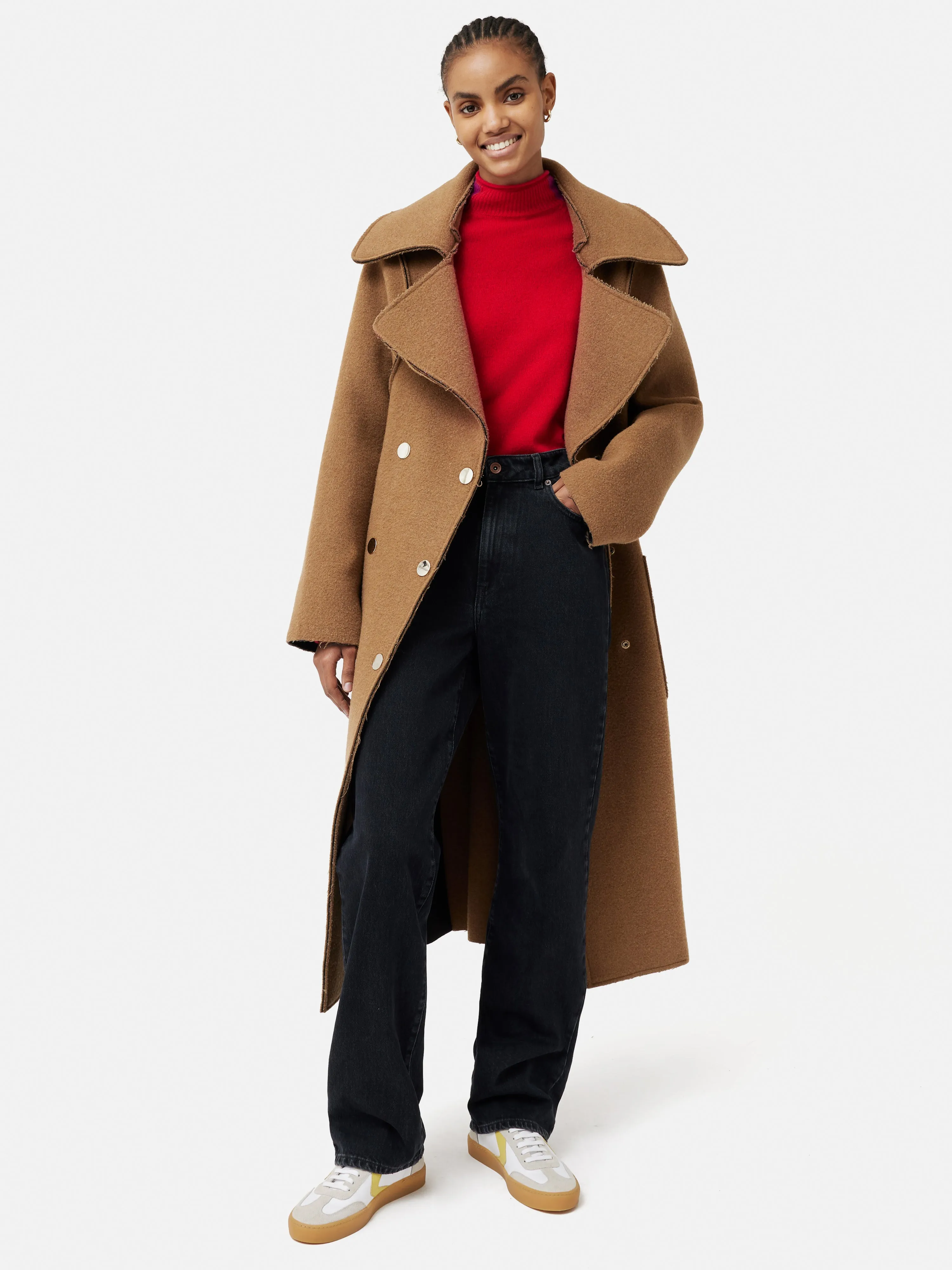 Merino Cashmere Raglan Jumper | Red sold by Jigsaw product image thumbnail 5