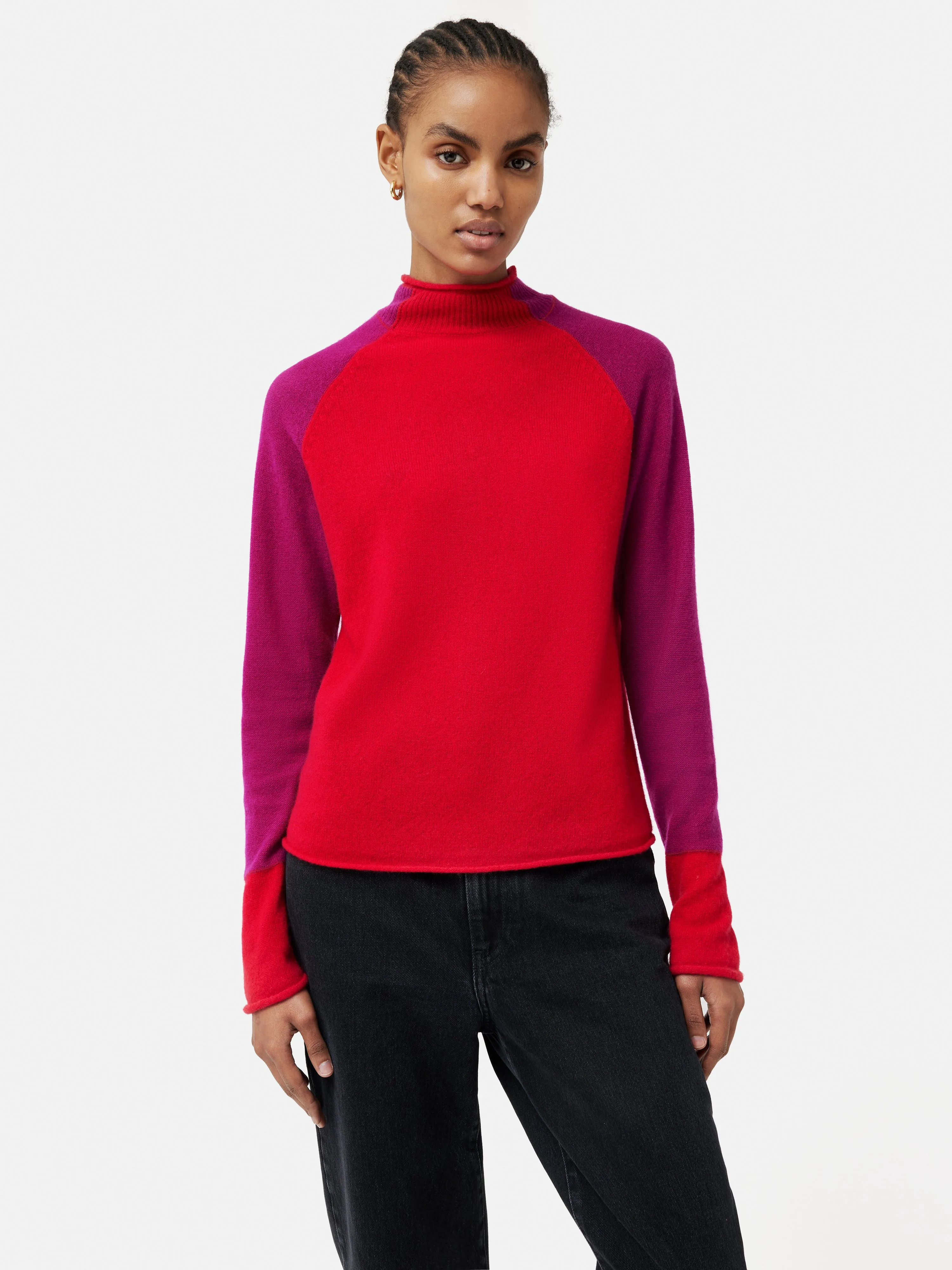 Merino Cashmere Raglan Jumper | Red sold by Jigsaw product image thumbnail 4