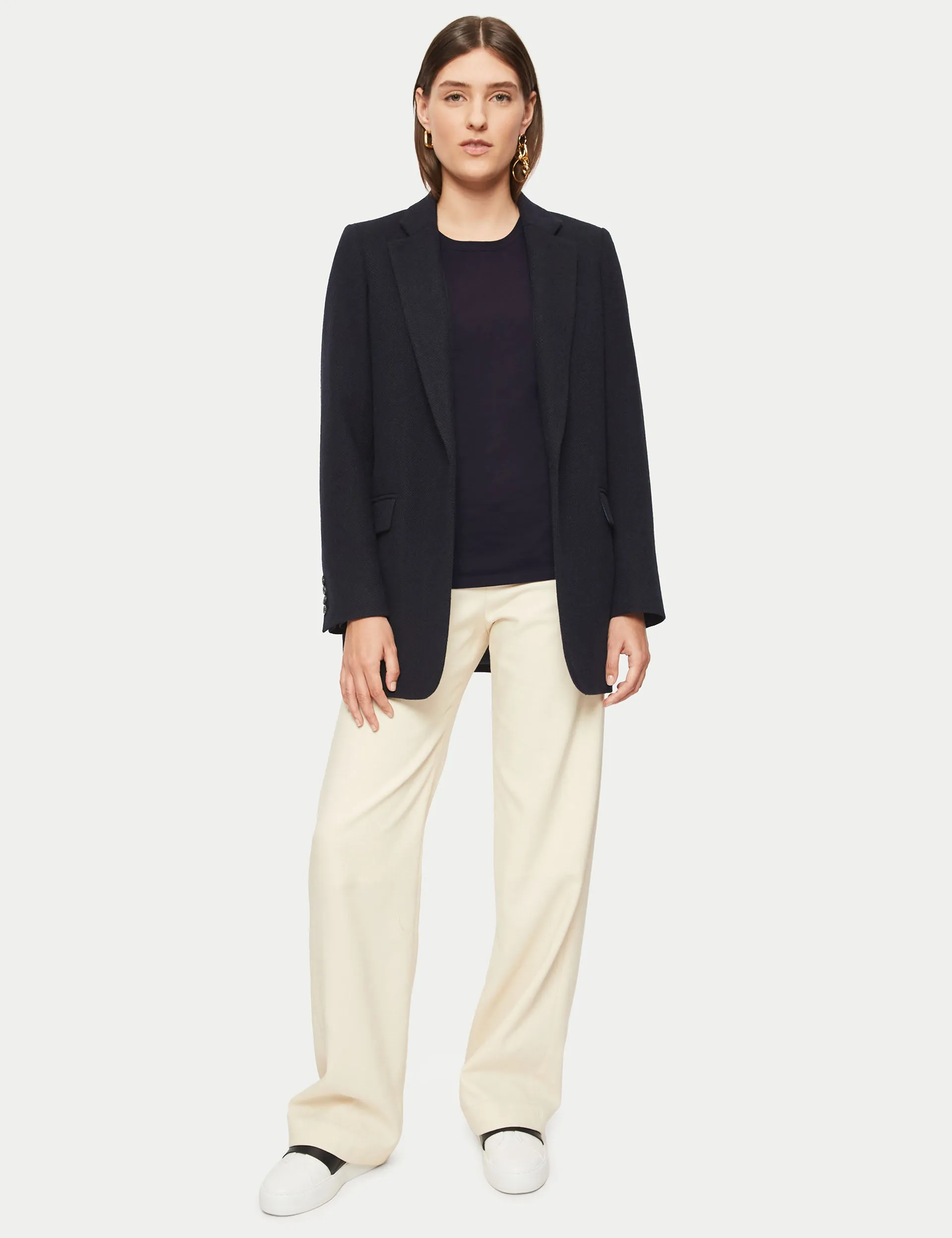 Supima Cotton Long Sleeve Tee | Navy sold by Jigsaw product image thumbnail 2