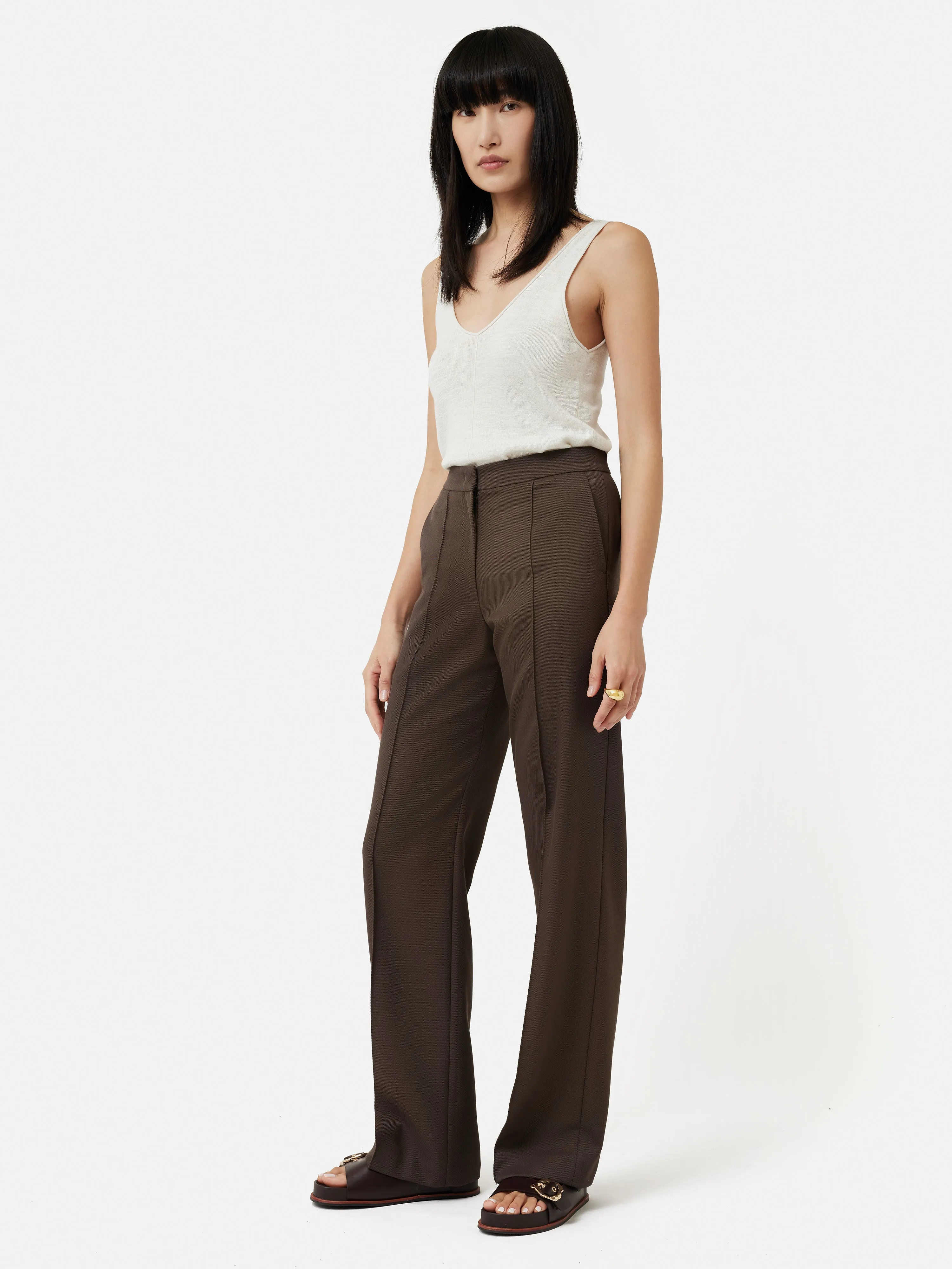 Hale Twill Trouser | Brown sold by Jigsaw product image thumbnail 2