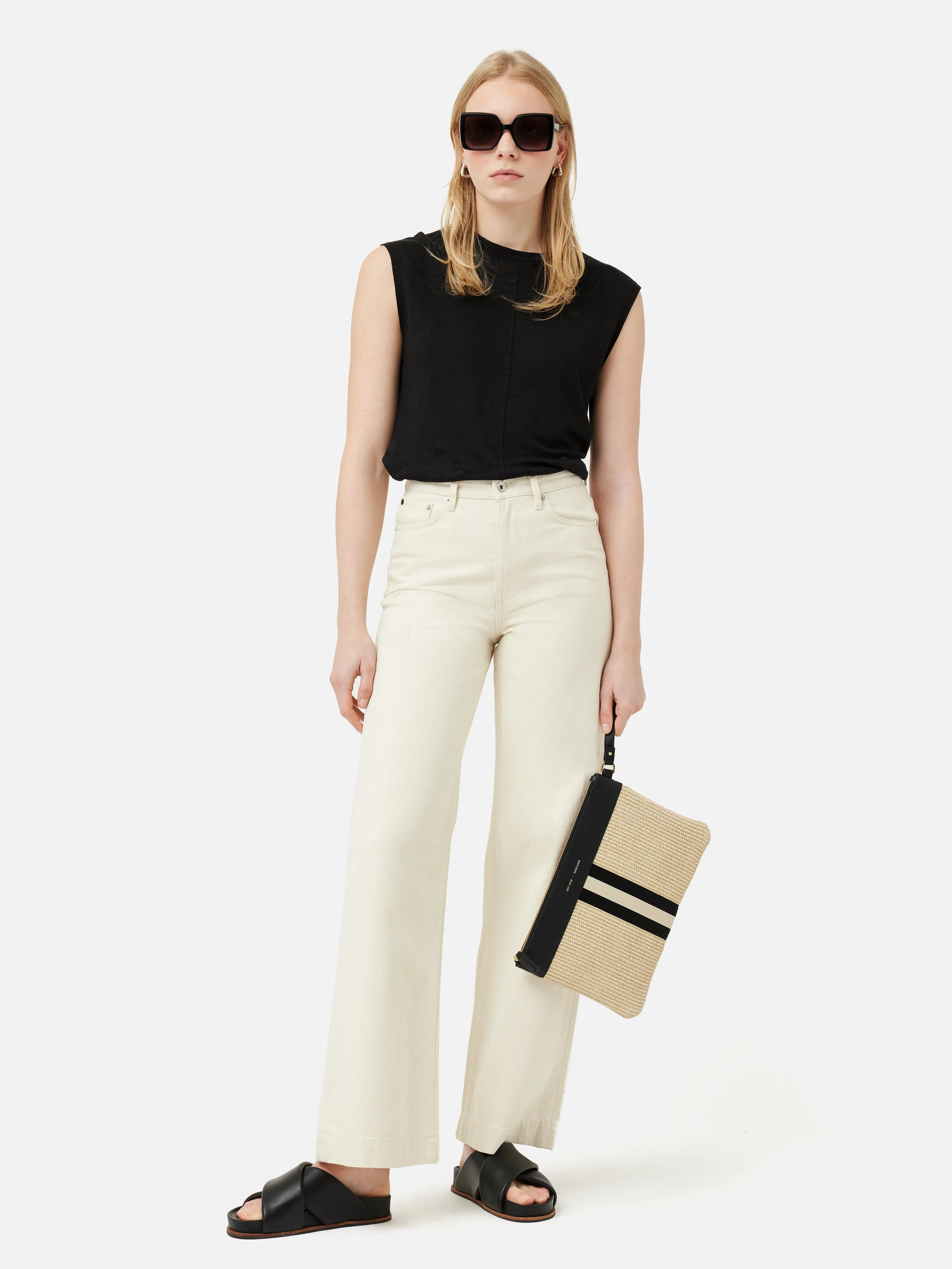 Linen Tunic Tee | Black sold by Jigsaw product image thumbnail 4