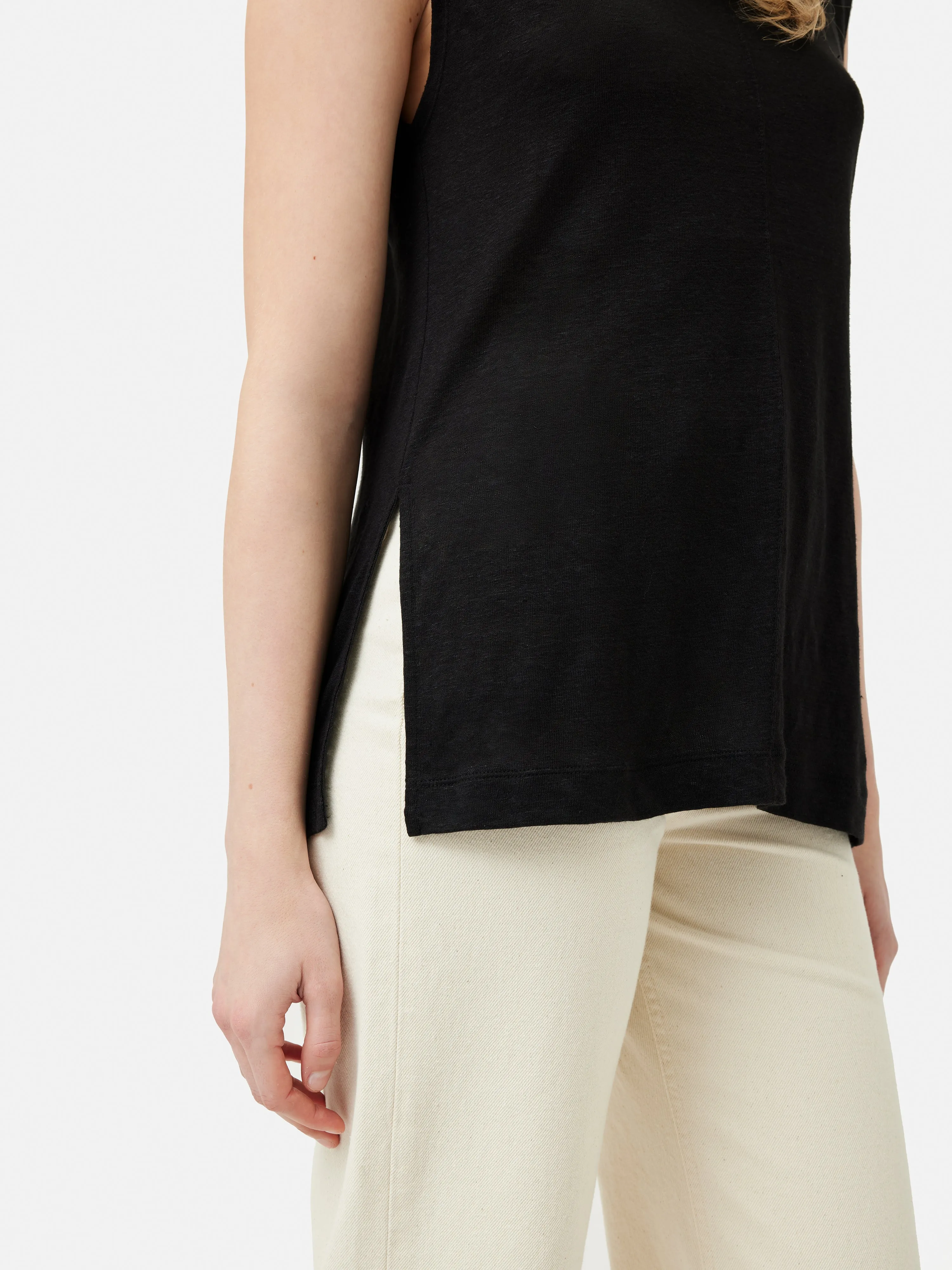 Linen Tunic Tee | Black sold by Jigsaw product image thumbnail 3