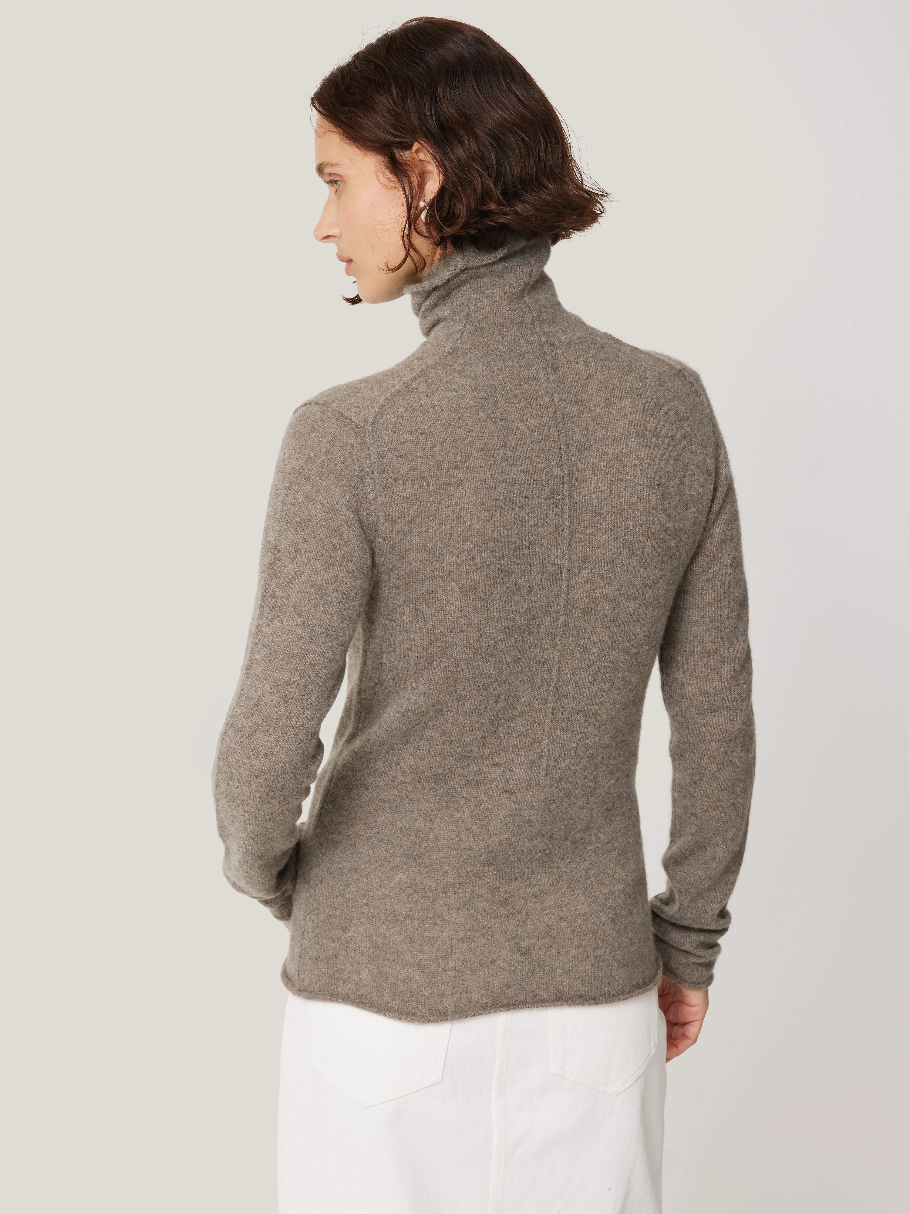 Cloud Cashmere Polo Jumper | Taupe sold by Jigsaw product image thumbnail 5