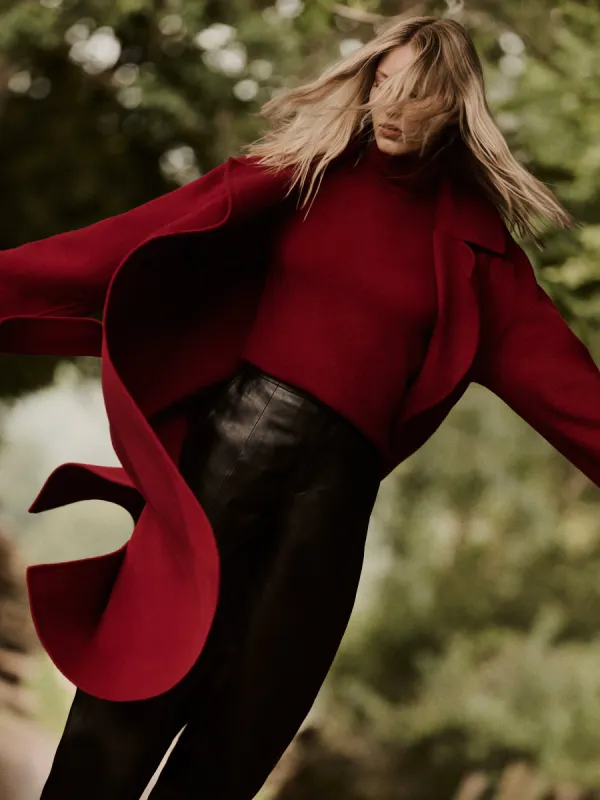 Cloud Cashmere Polo Jumper | Red sold by Jigsaw