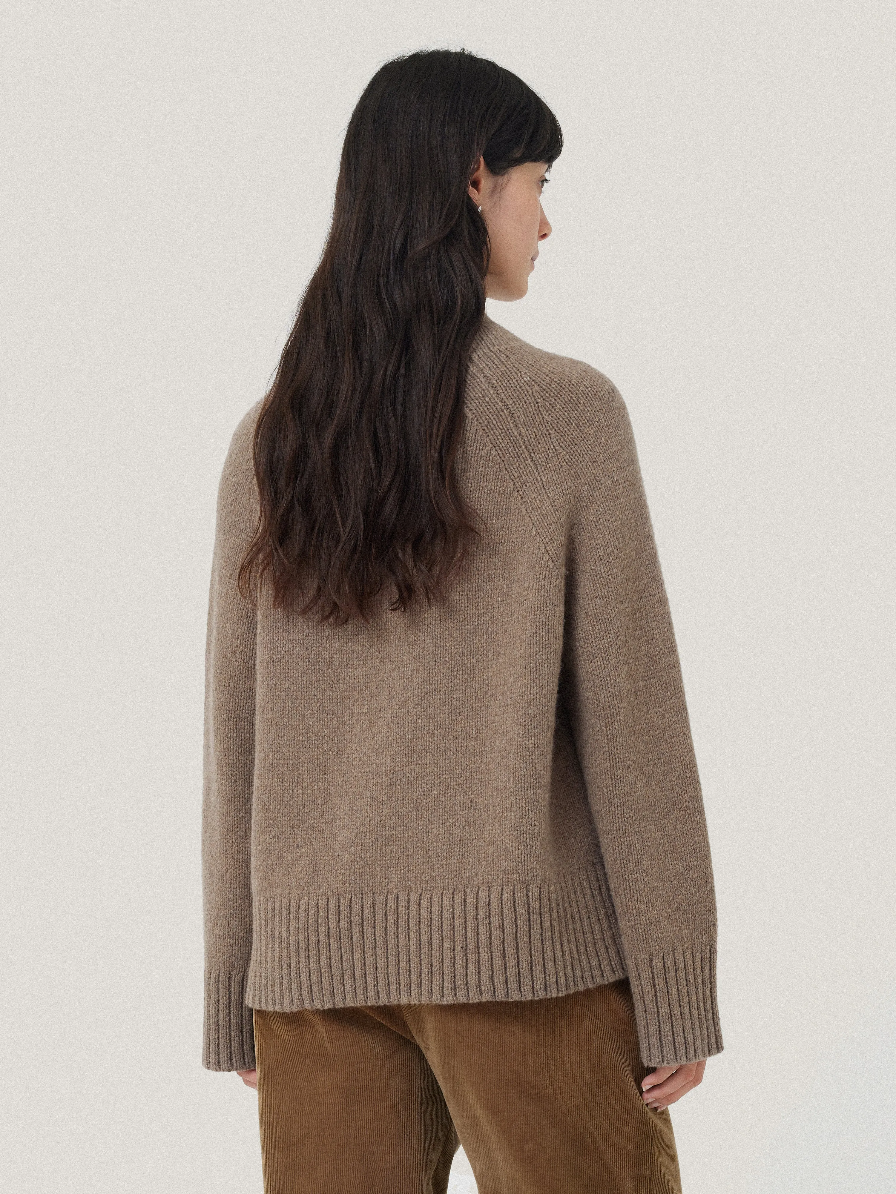 Wool Blend Snowdon Jumper | Taupe sold by Jigsaw product image thumbnail 5