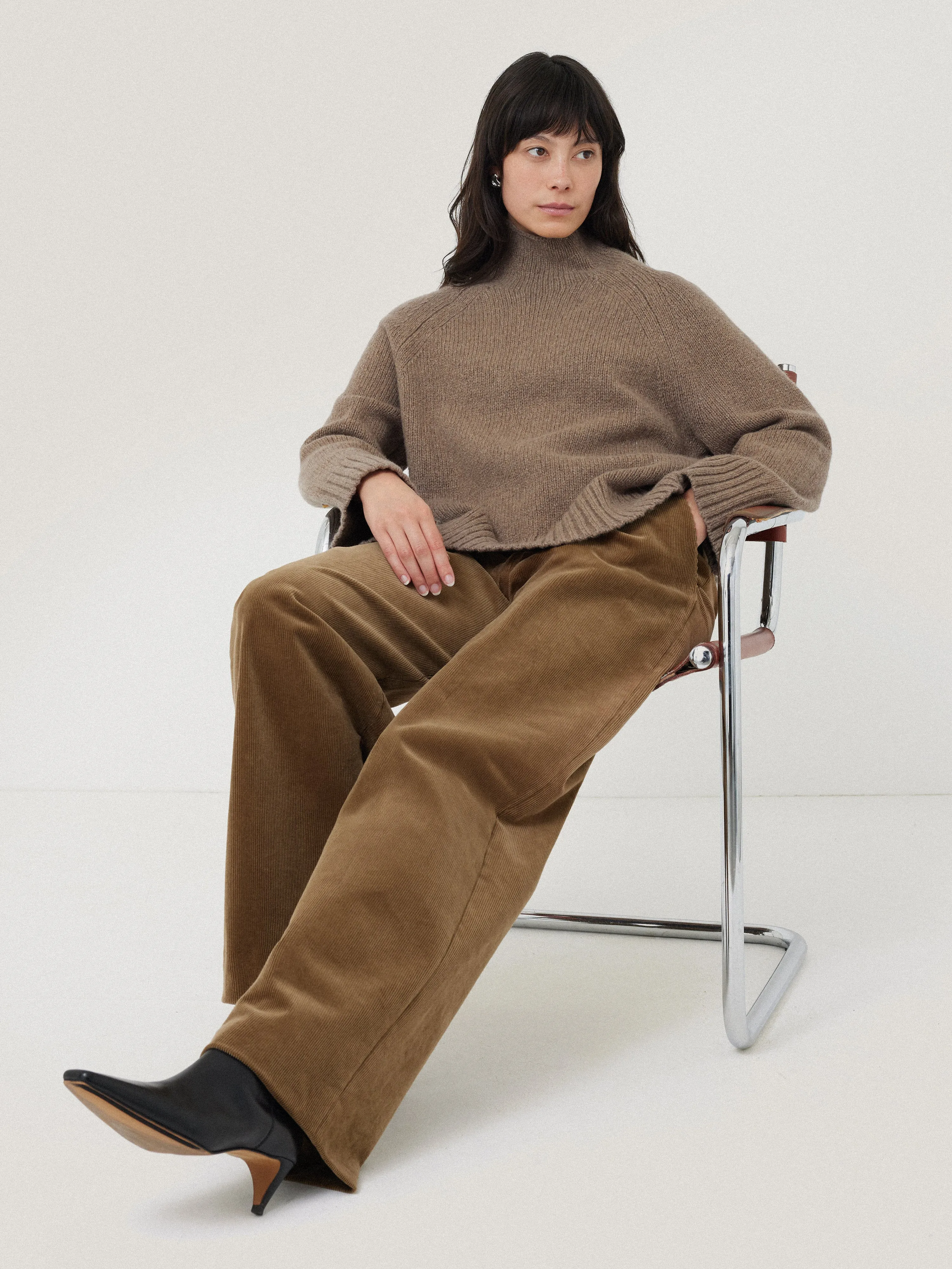 Wool Blend Snowdon Jumper | Taupe sold by Jigsaw product image thumbnail 3