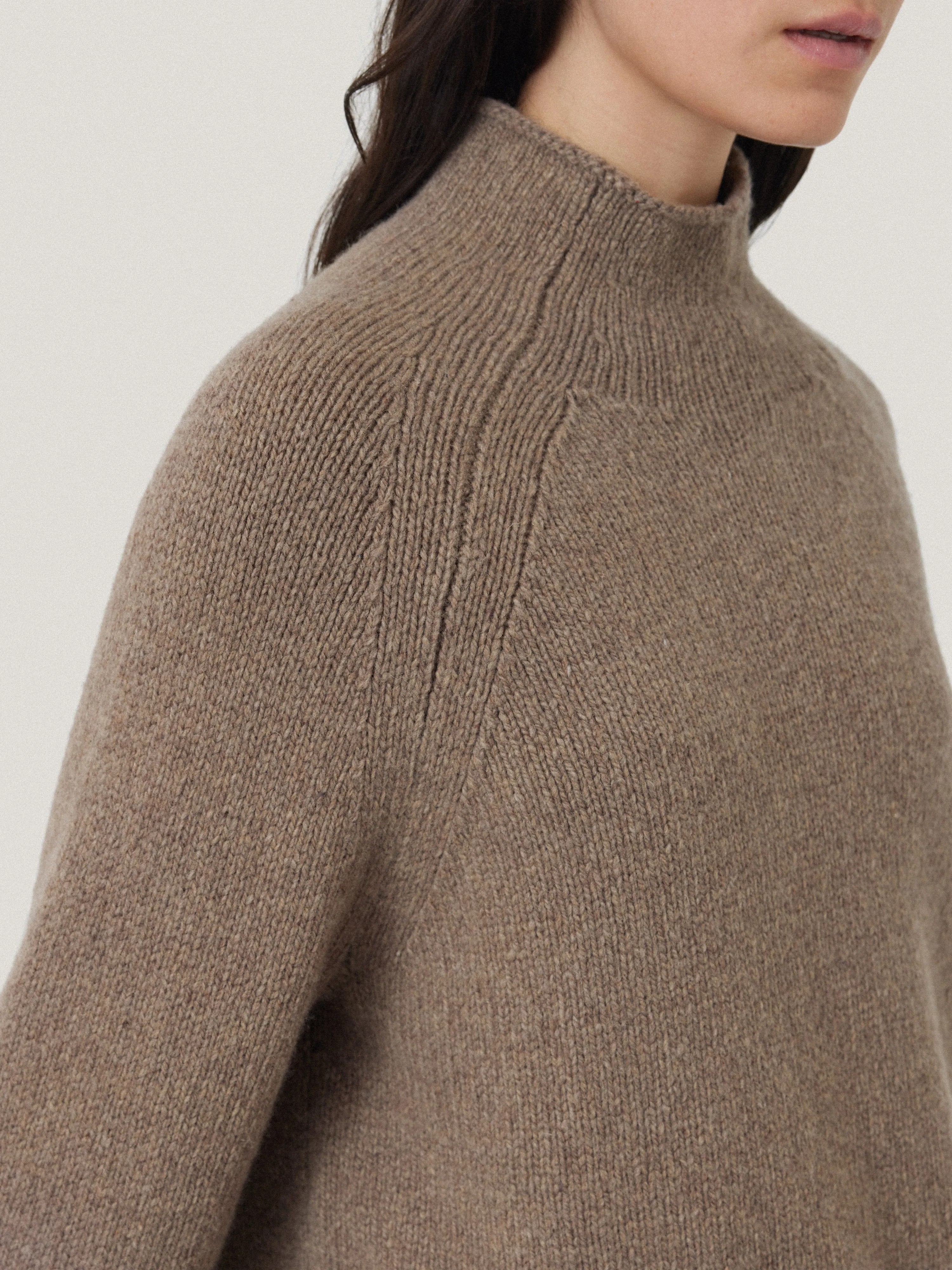 Wool Blend Snowdon Jumper | Taupe sold by Jigsaw product image thumbnail 4