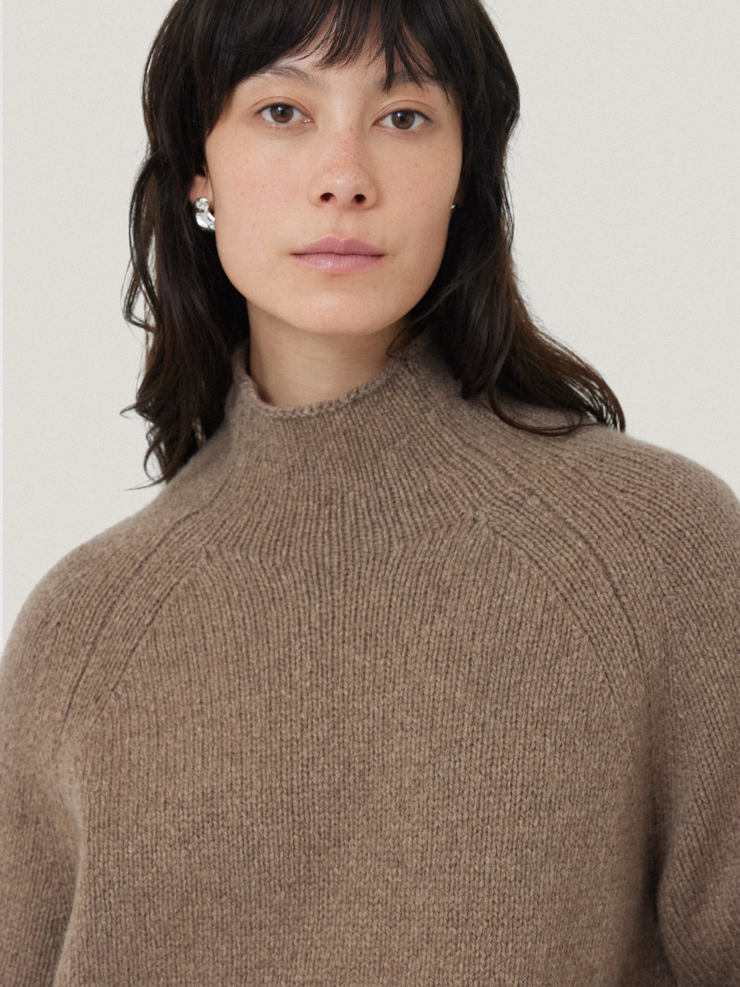 Wool Blend Snowdon Jumper | Taupe sold by Jigsaw product image thumbnail 2