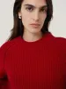 Fishermans Rib Crew Jumper | Red sold by Jigsaw