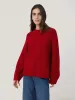 Fishermans Rib Crew Jumper | Red sold by Jigsaw