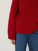 Fishermans Rib Crew Jumper | Red sold by Jigsaw