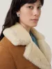 Merino Shearling Leather Coat | Ginger sold by Jigsaw