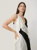 Sculptural Silk Twill Dress | Monochrome sold by Jigsaw