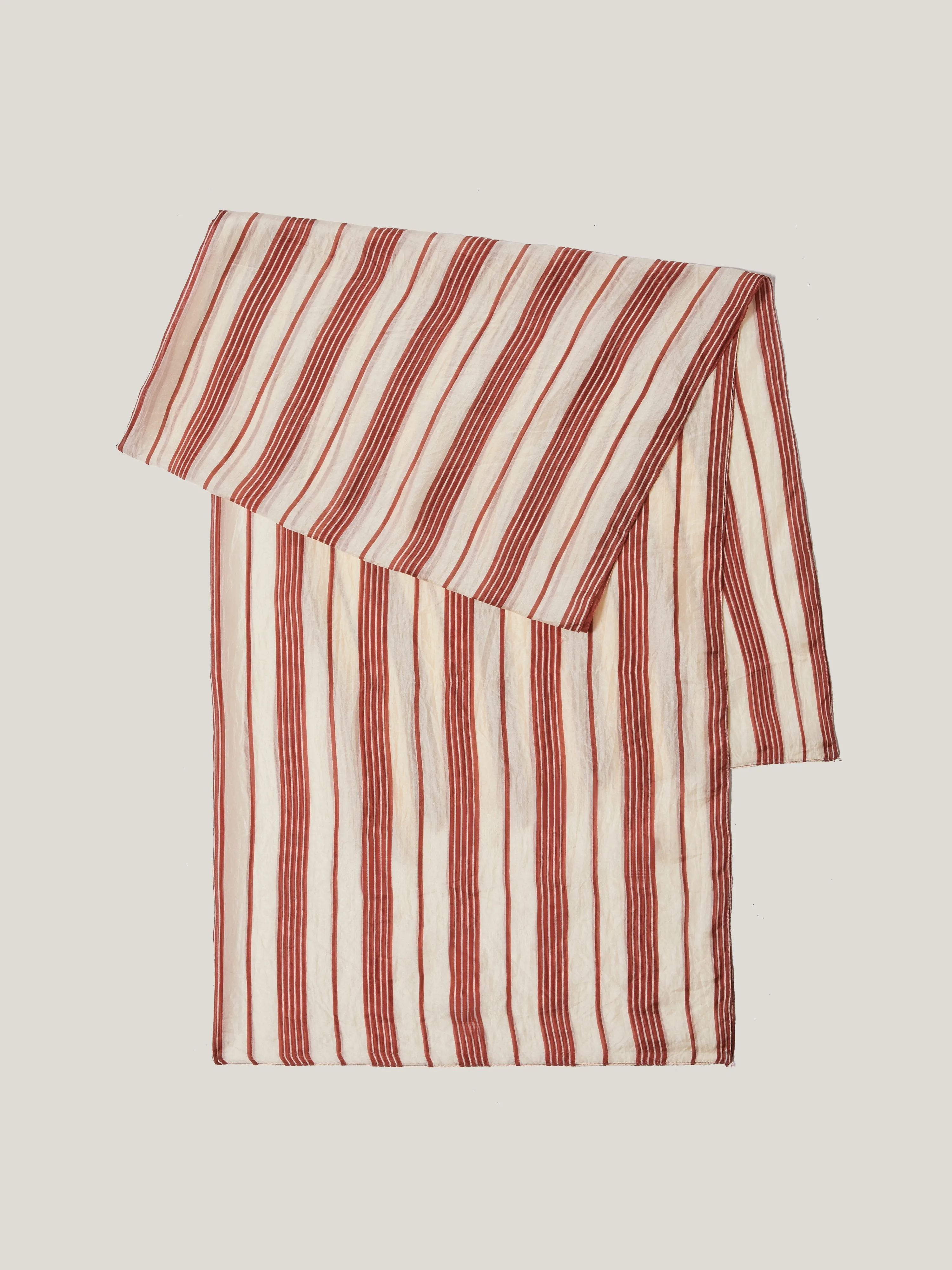 Cassis Stripe Silk Scarf | Red sold by Jigsaw