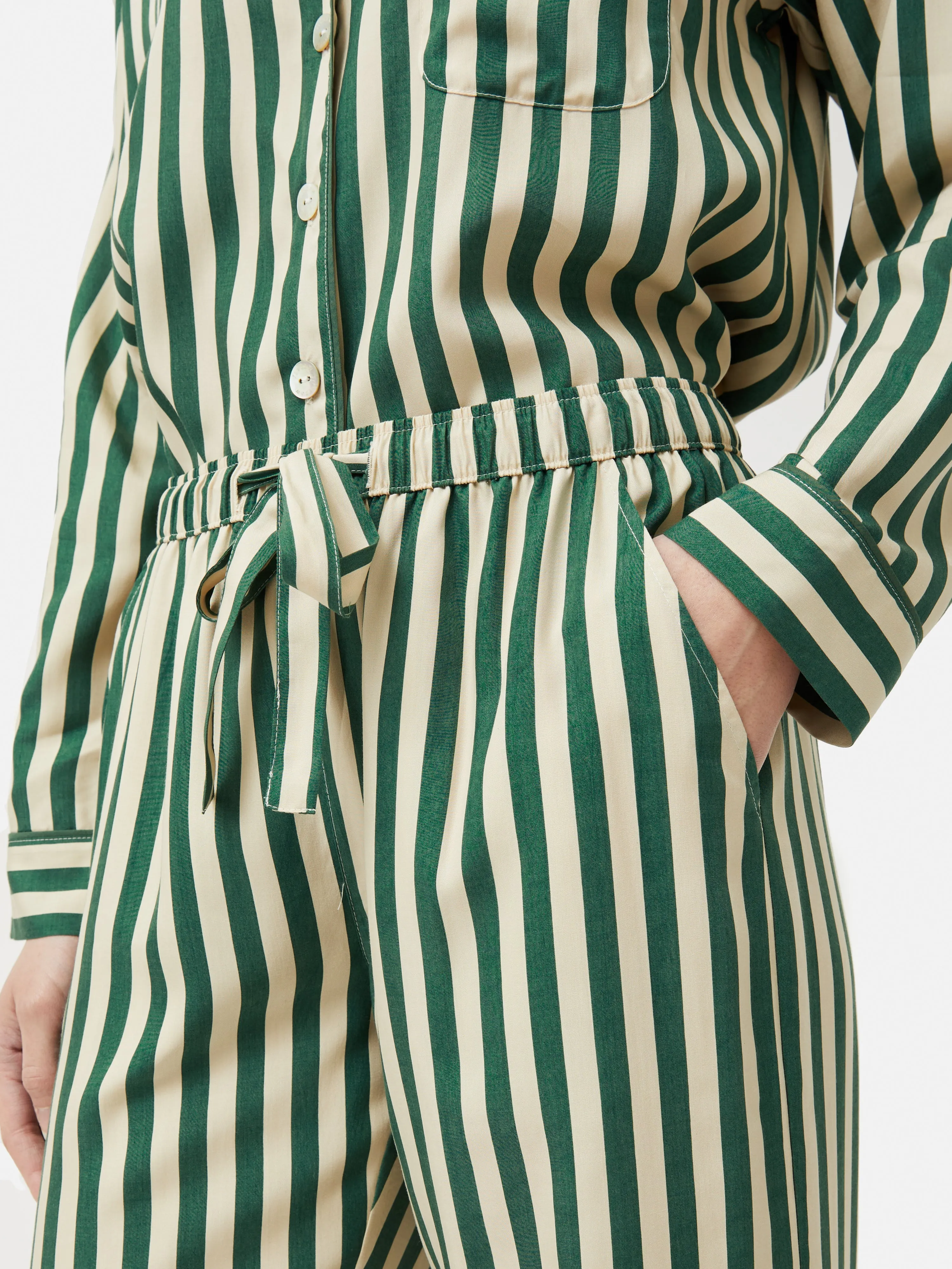 Classic Stripe Pyjama | Green sold by Jigsaw product image thumbnail 4