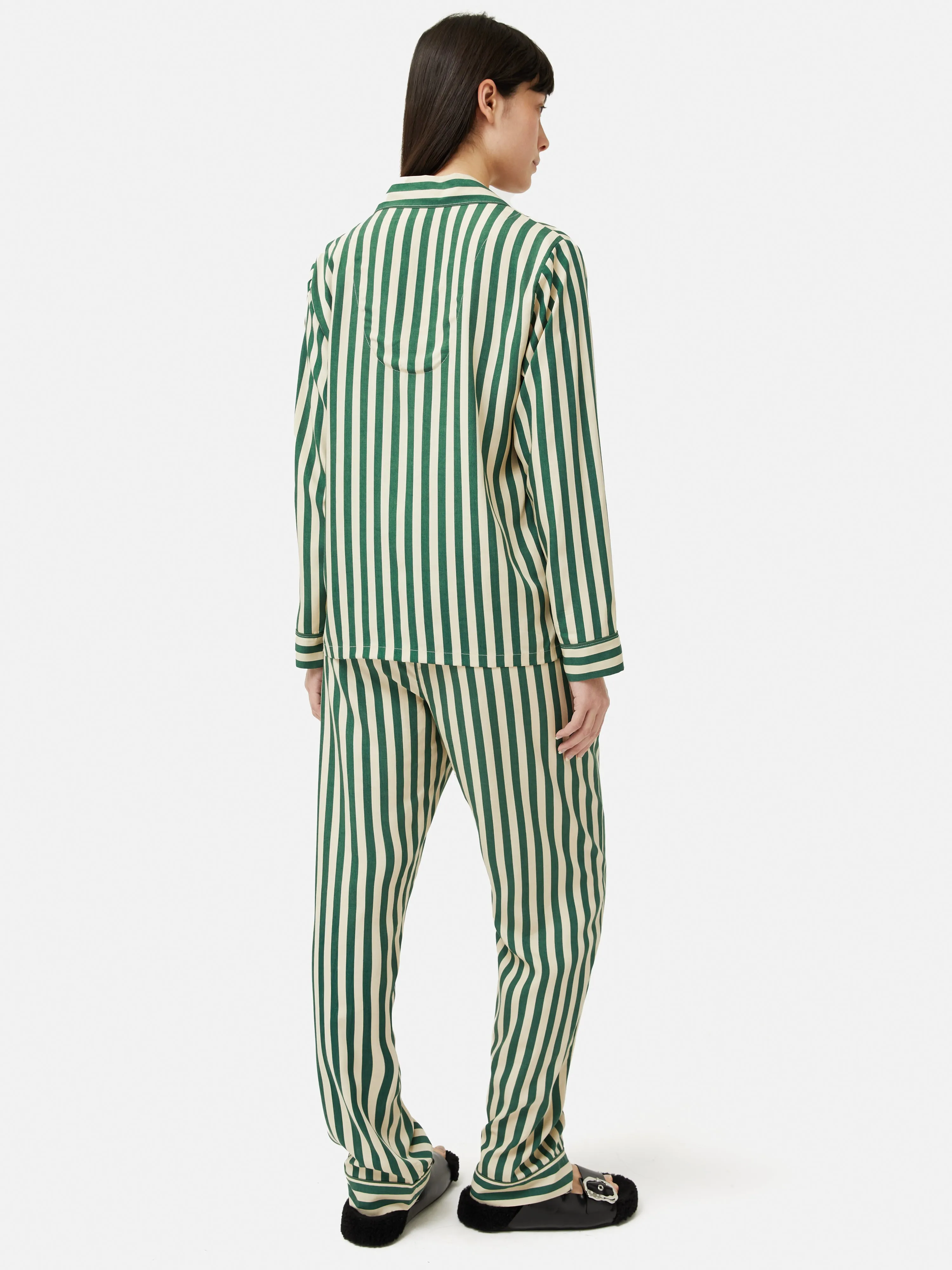 Classic Stripe Pyjama | Green sold by Jigsaw product image thumbnail 5