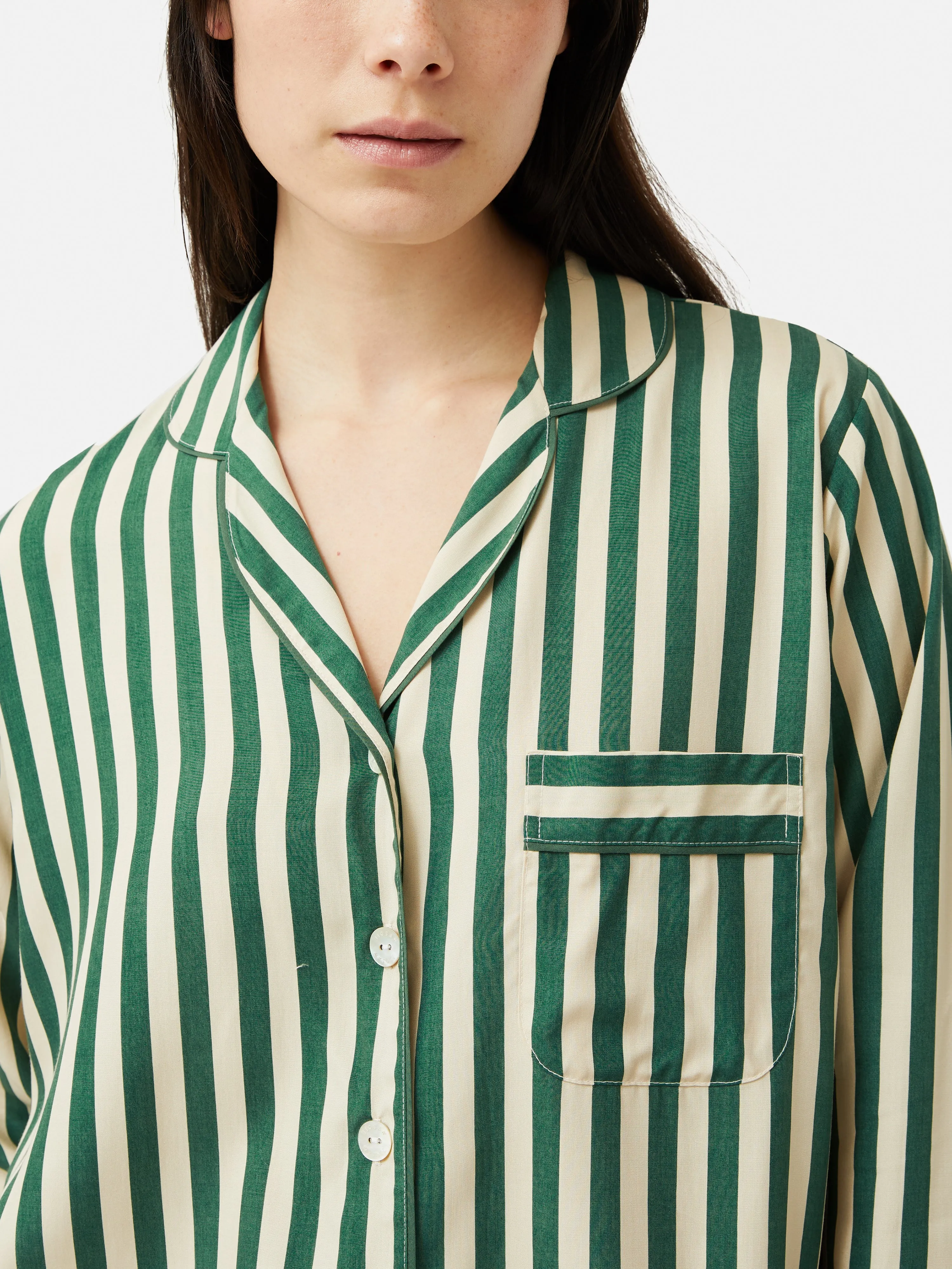 Classic Stripe Pyjama | Green sold by Jigsaw product image thumbnail 2