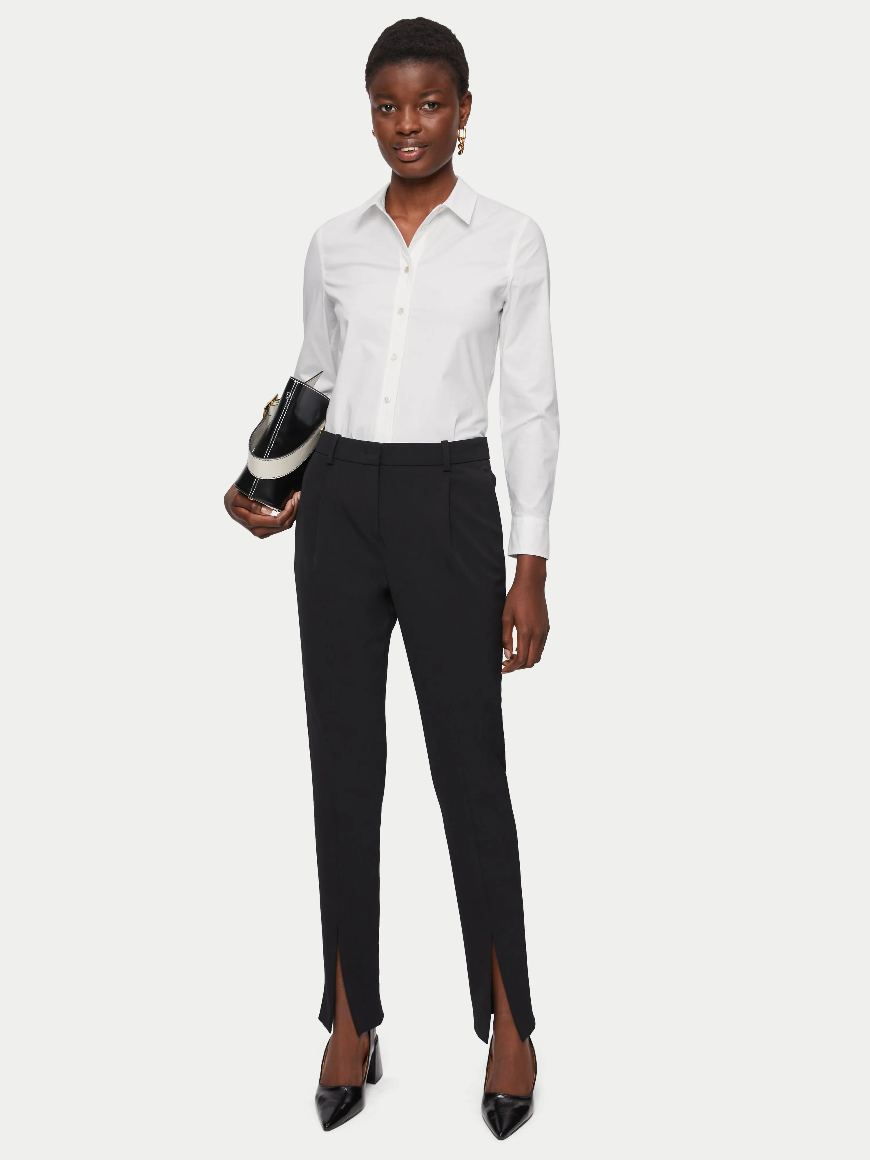 Fitted Cotton Shirt | White sold by Jigsaw product image thumbnail 2