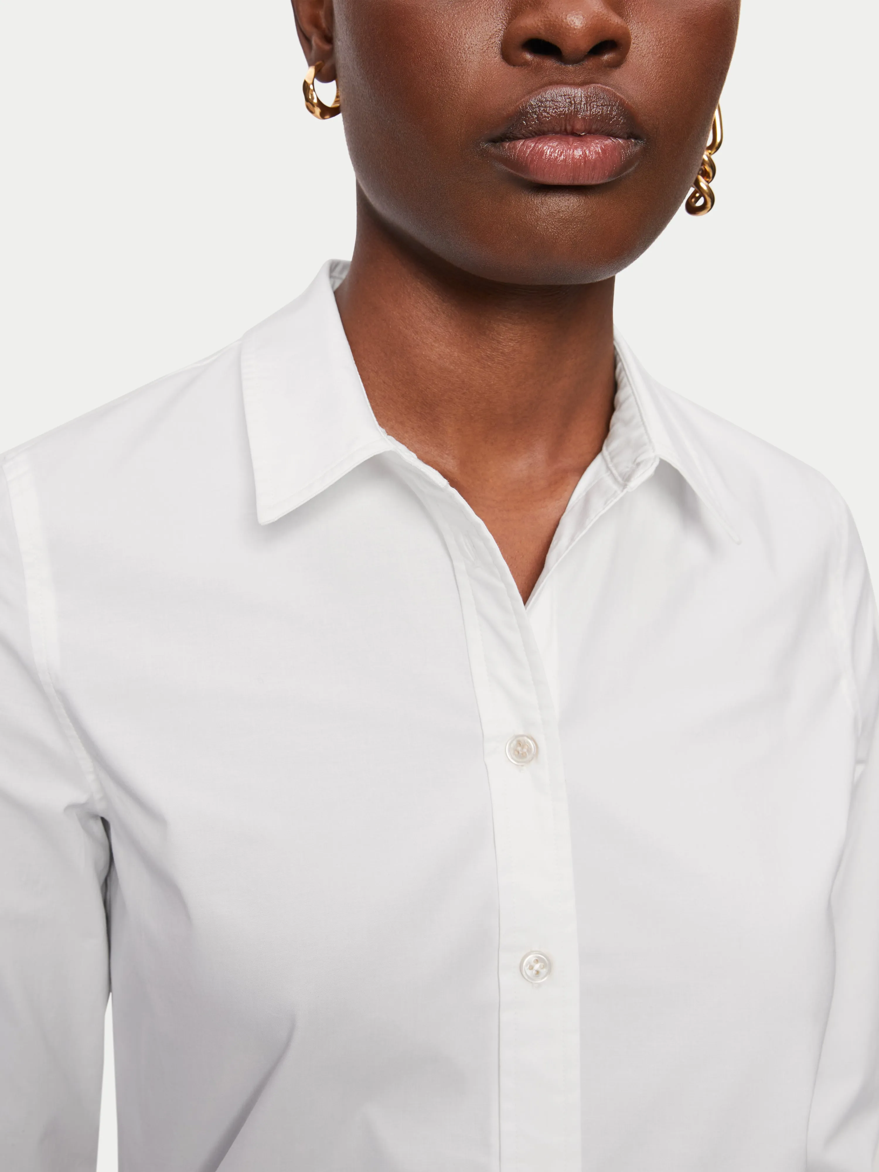 Fitted Cotton Shirt | White sold by Jigsaw product image thumbnail 3