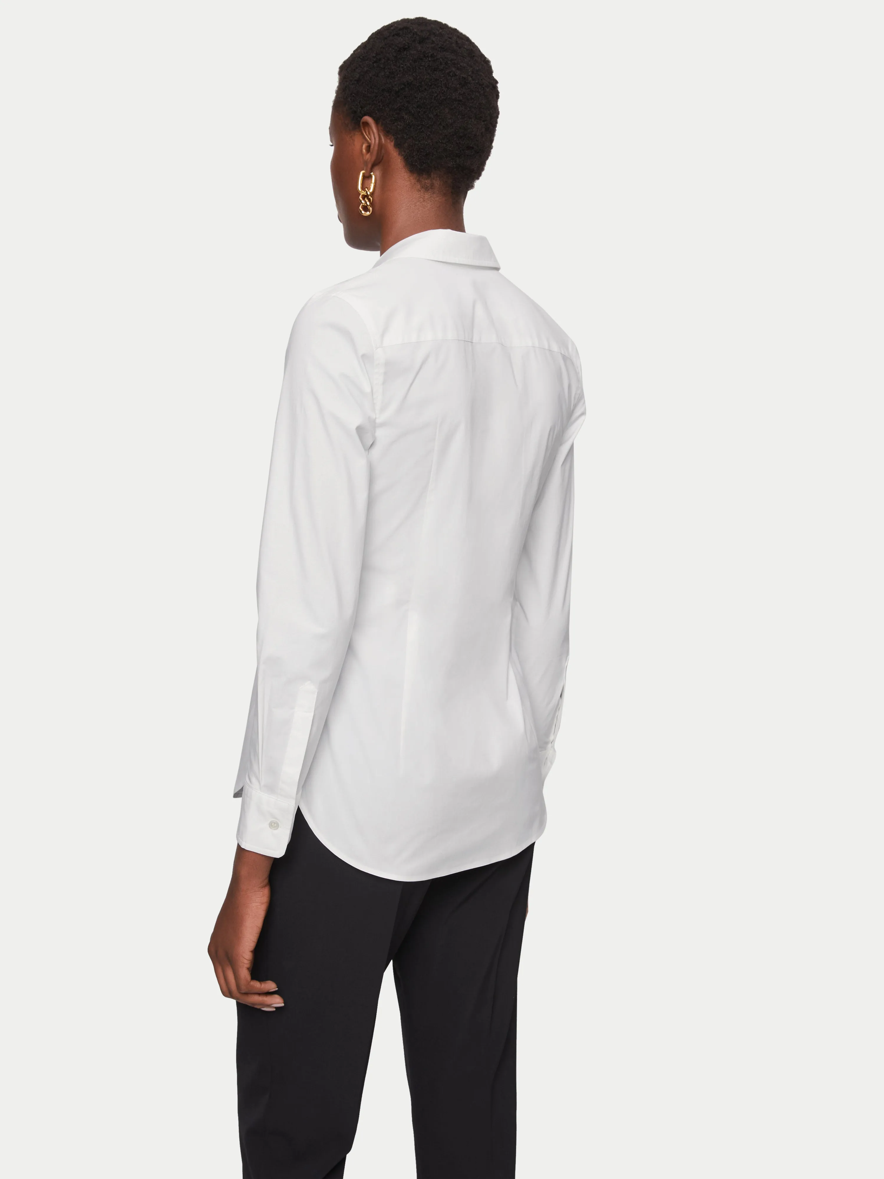 Fitted Cotton Shirt | White sold by Jigsaw product image thumbnail 4