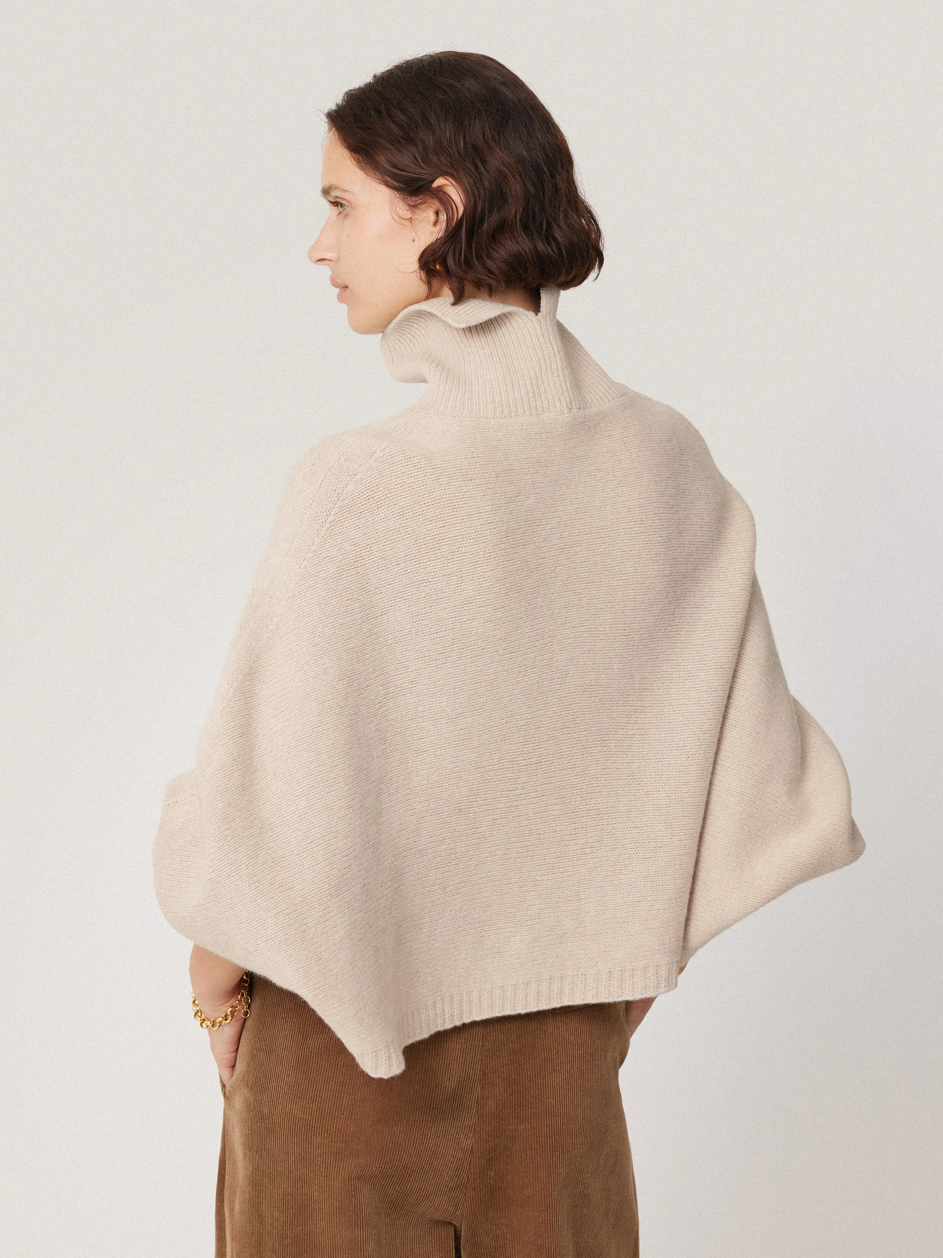 Merino Poncho Jumper | Cream sold by Jigsaw product image thumbnail 4
