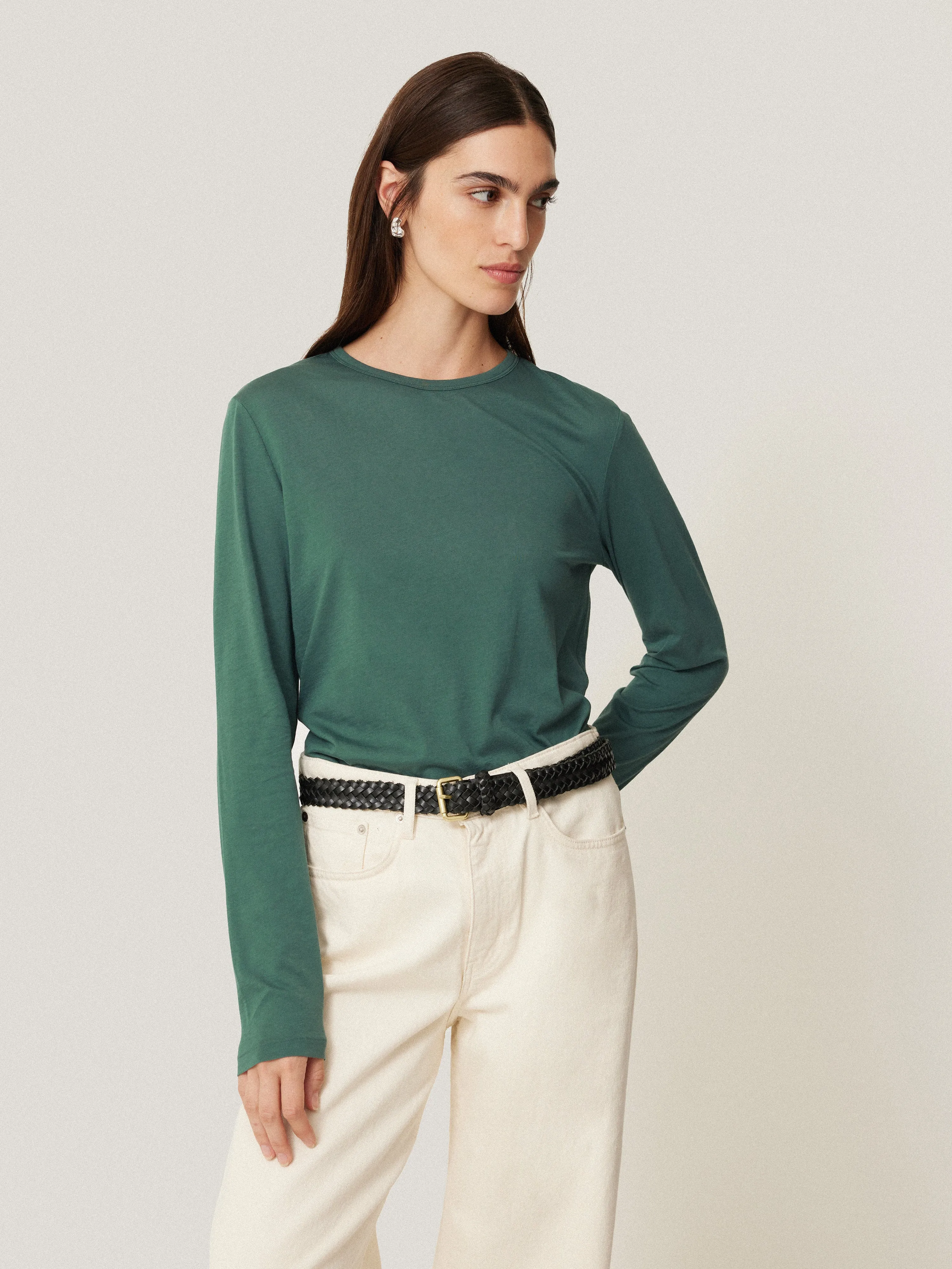 Supima Cotton Long Sleeve Tee | Frozen Pine sold by Jigsaw