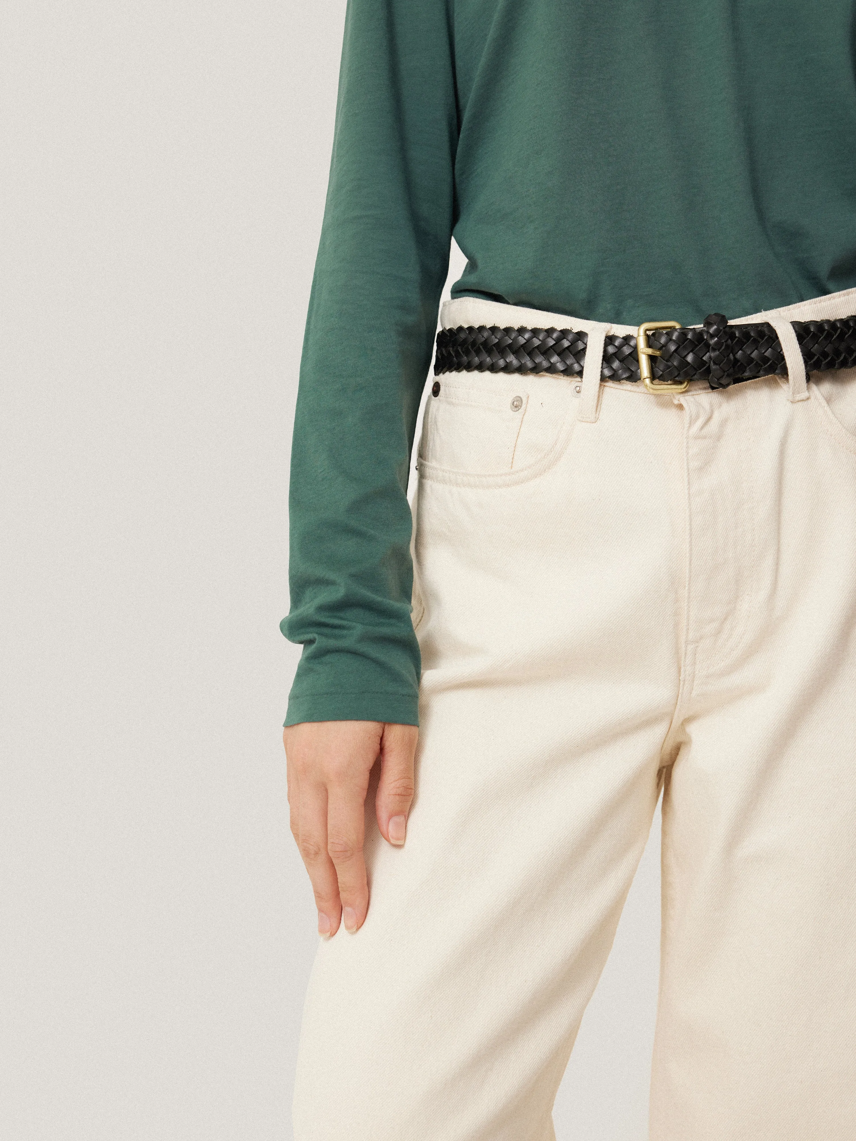 Supima Cotton Long Sleeve Tee | Frozen Pine sold by Jigsaw product image thumbnail 4