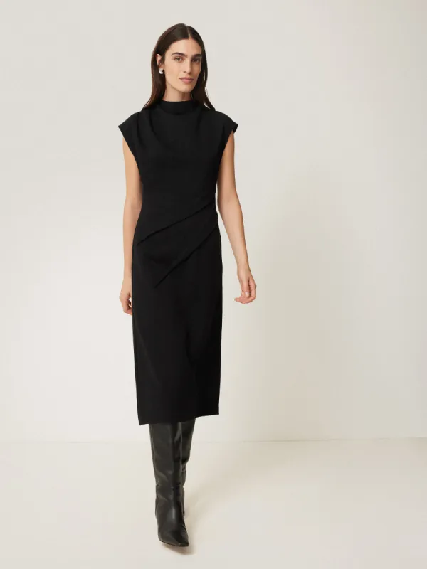 Structured Dart Dress | Black sold by Jigsaw