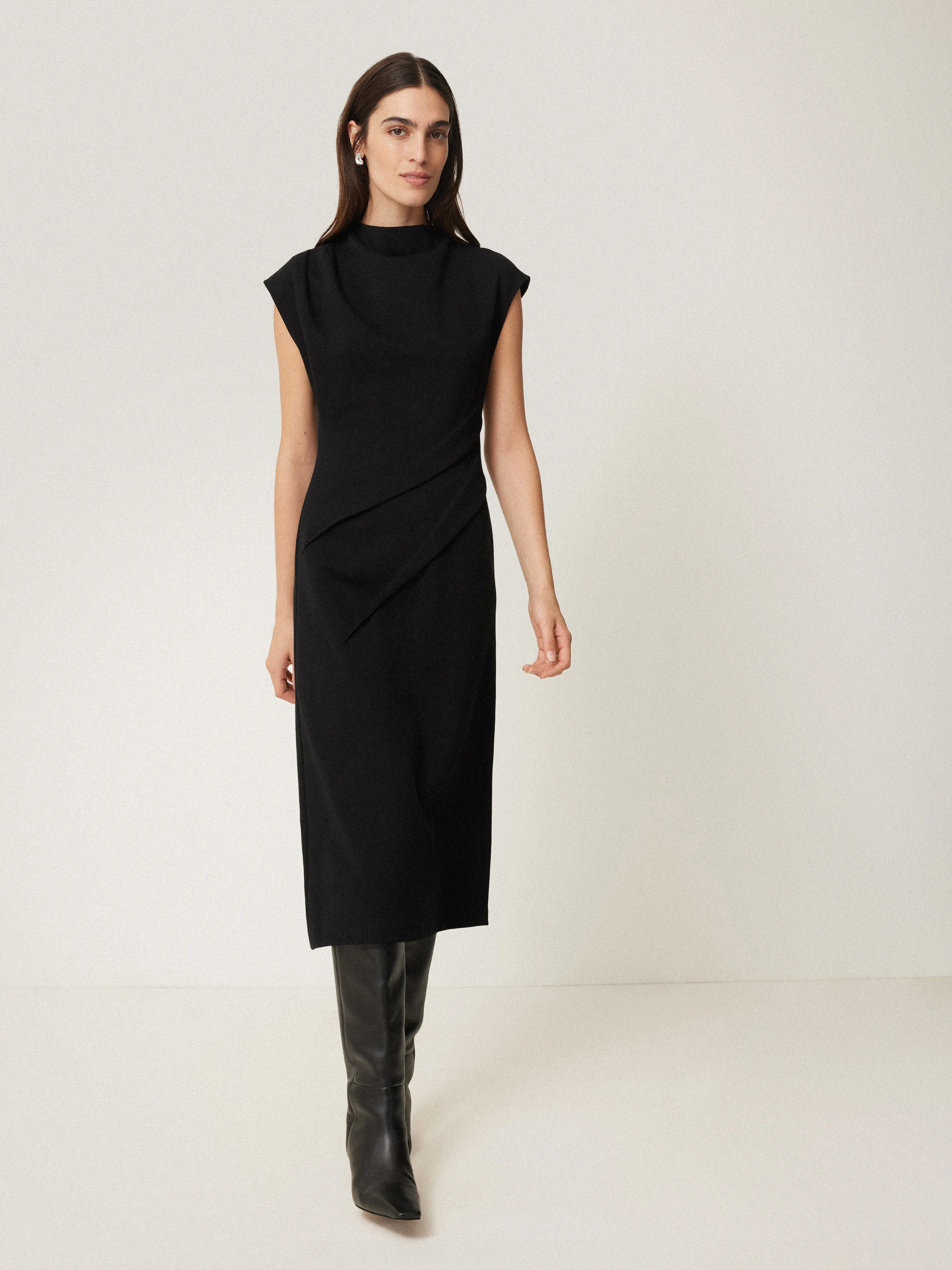 Structured Dart Dress | Black sold by Jigsaw