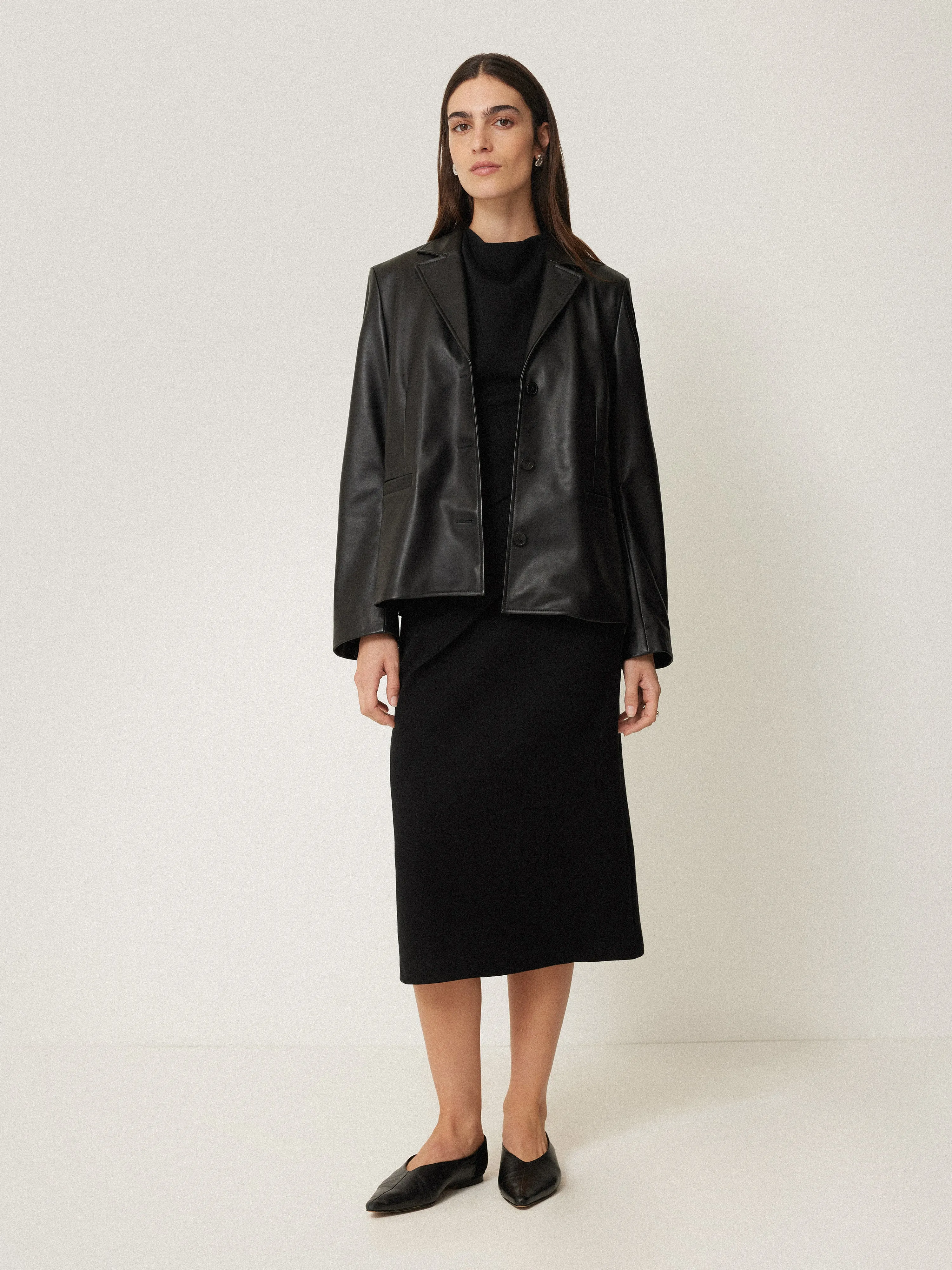 Structured Dart Dress | Black sold by Jigsaw product image thumbnail 4