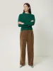 Compact Wool Cashmere Blend Jumper | Sherwood Green sold by Jigsaw