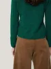 Compact Wool Cashmere Blend Jumper | Sherwood Green sold by Jigsaw