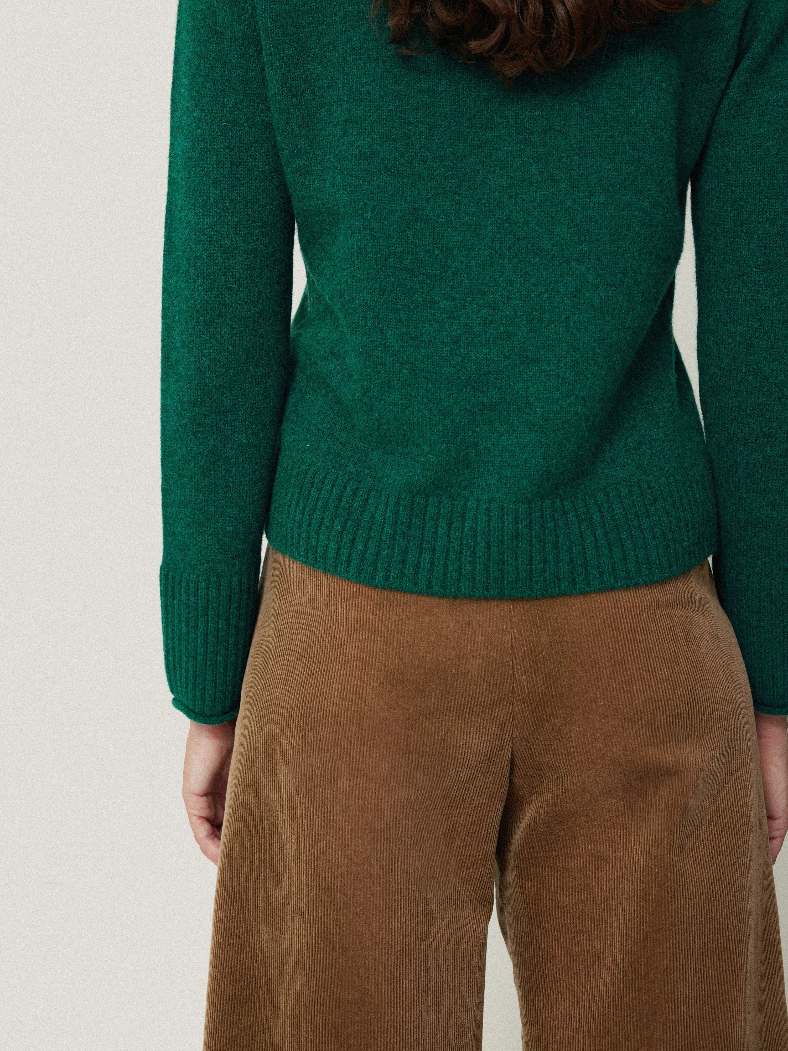 Compact Wool Cashmere Blend Jumper | Sherwood Green sold by Jigsaw product image thumbnail 2