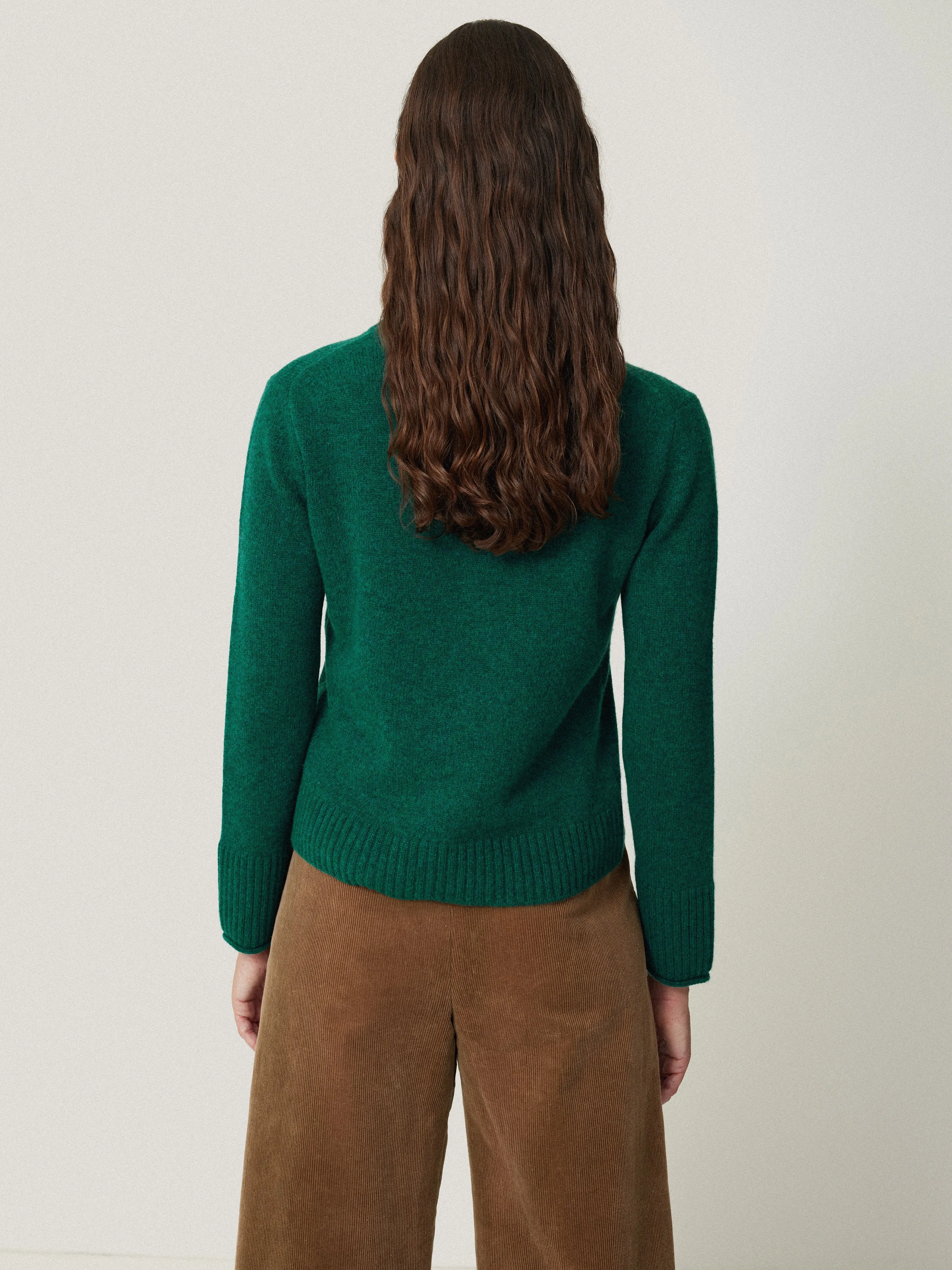 Compact Wool Cashmere Blend Jumper | Sherwood Green sold by Jigsaw product image thumbnail 5