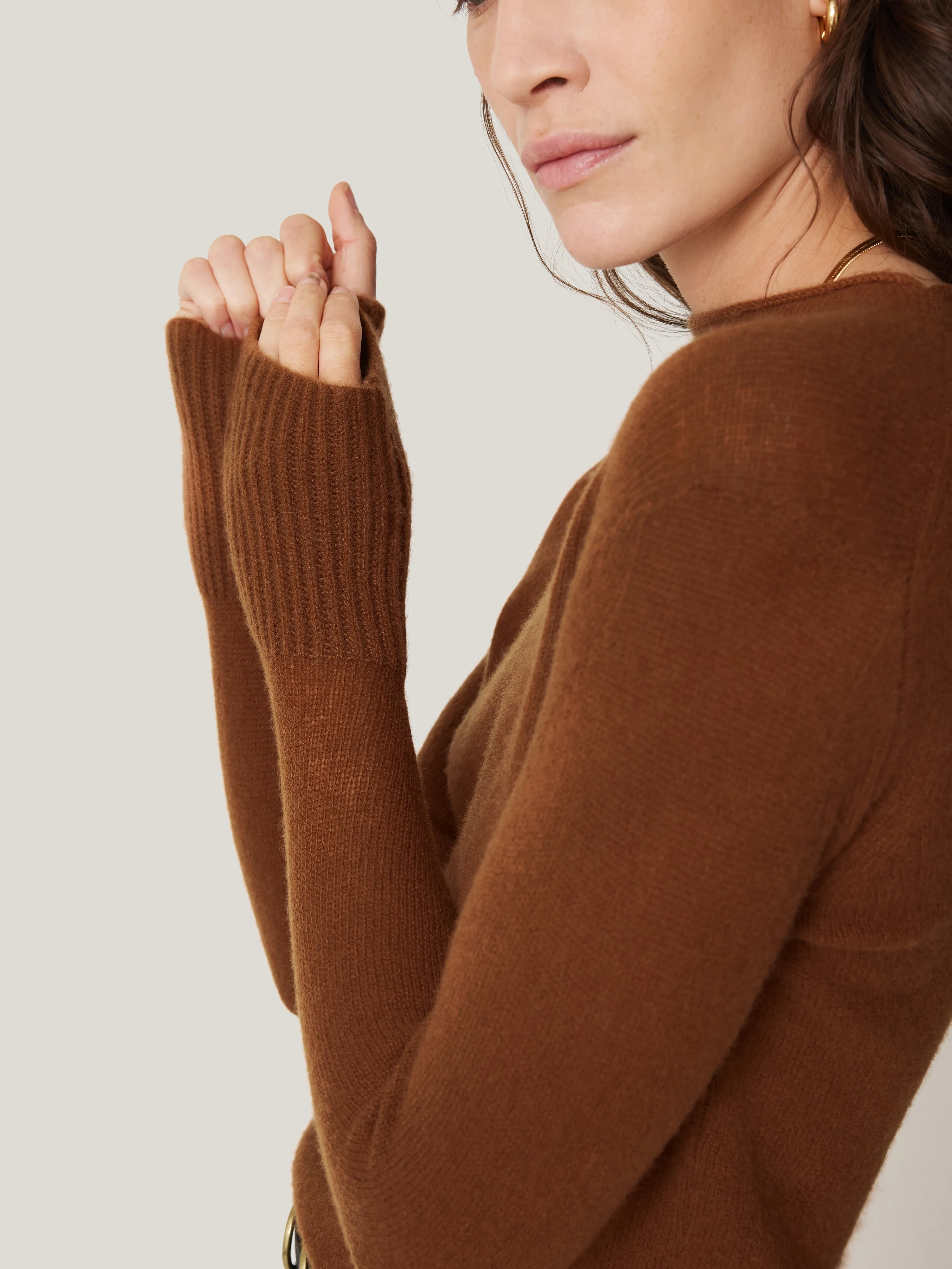 Cloud Cashmere Eldon Jumper | Toffee sold by Jigsaw product image thumbnail 2